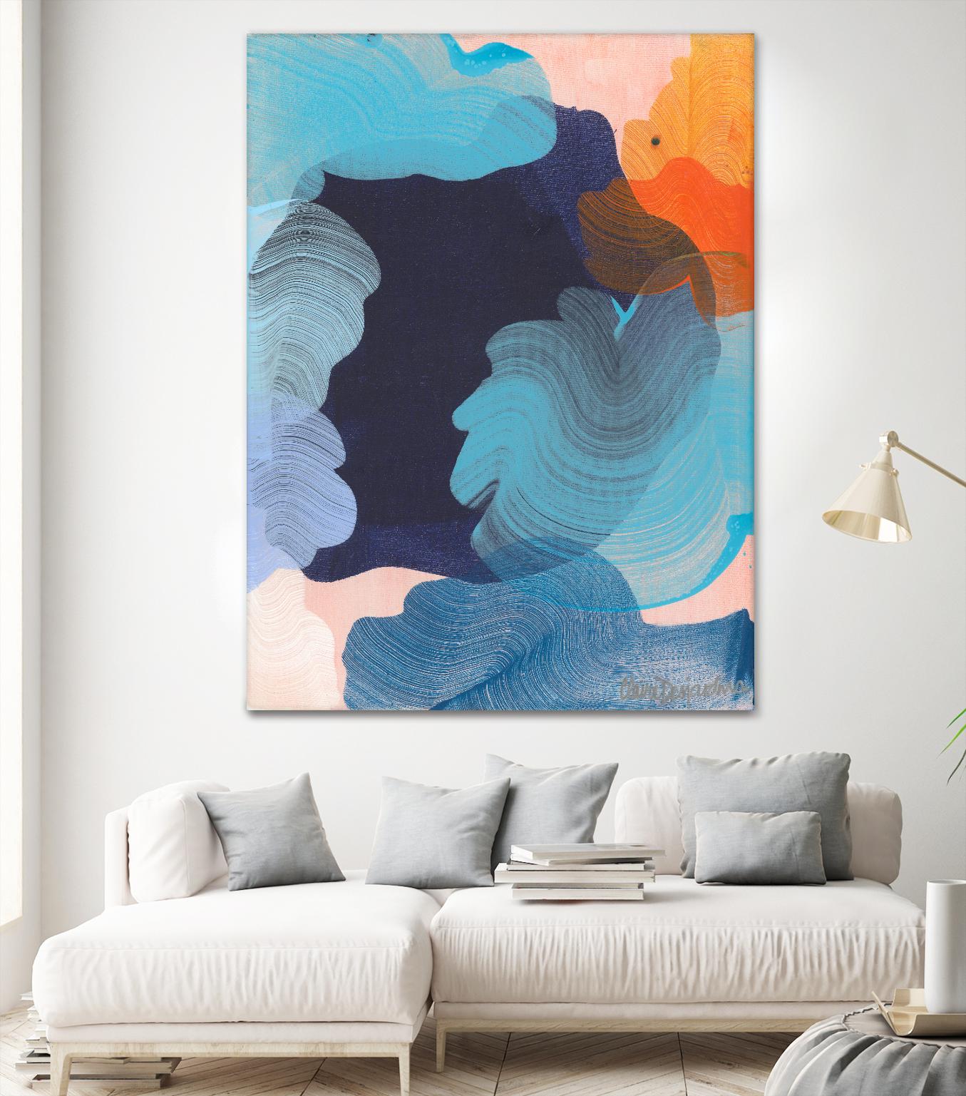 Thinking about it by Claire Desjardins on GIANT ART - blue abstract