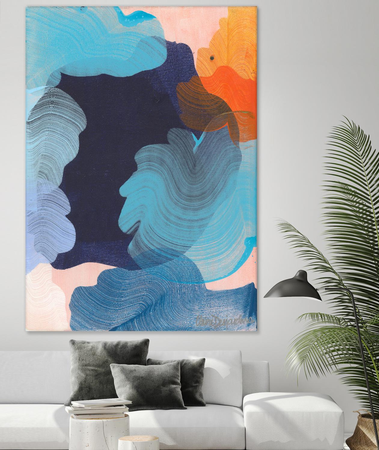 Thinking about it by Claire Desjardins on GIANT ART - blue abstract