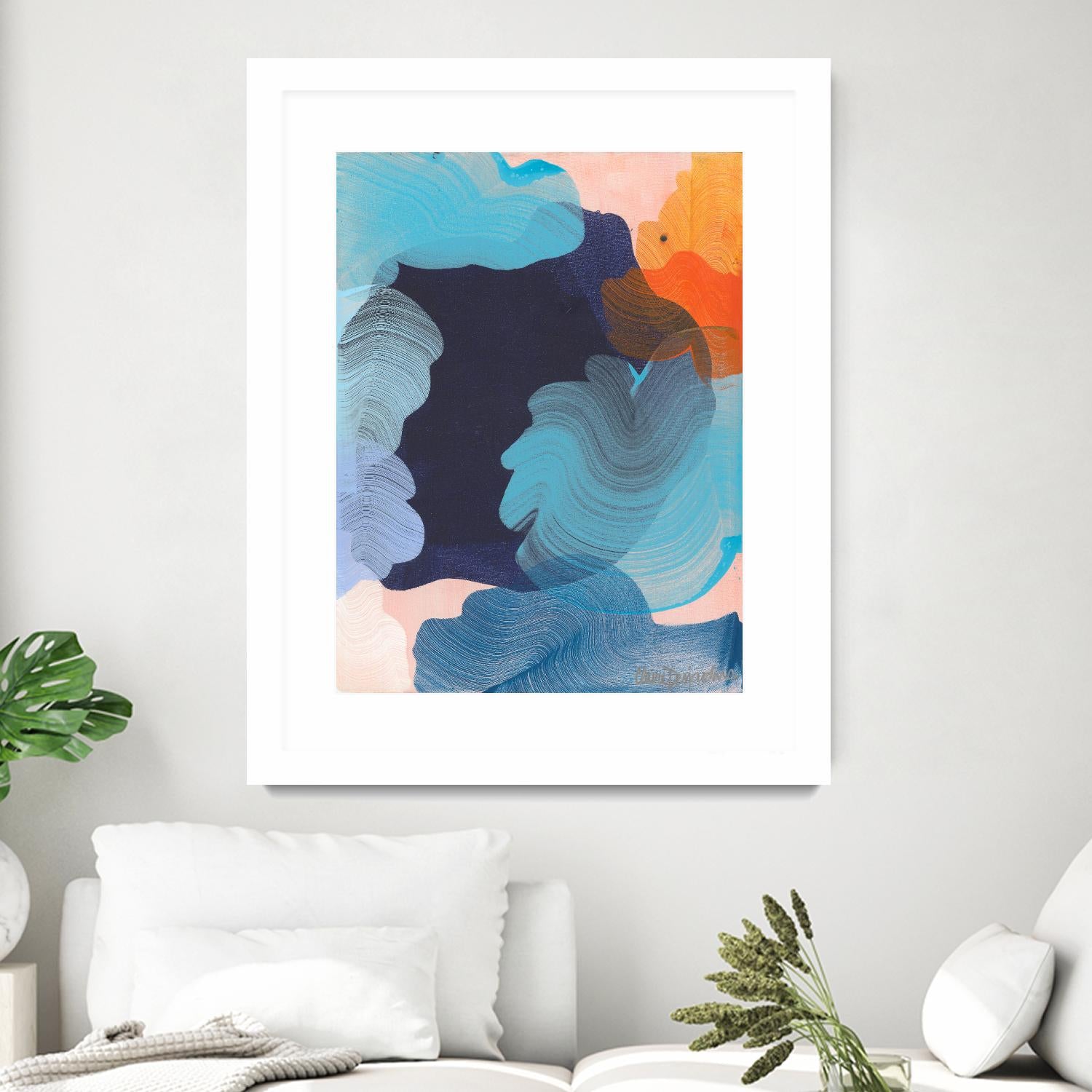 Thinking about it by Claire Desjardins on GIANT ART - orange abstract canadian