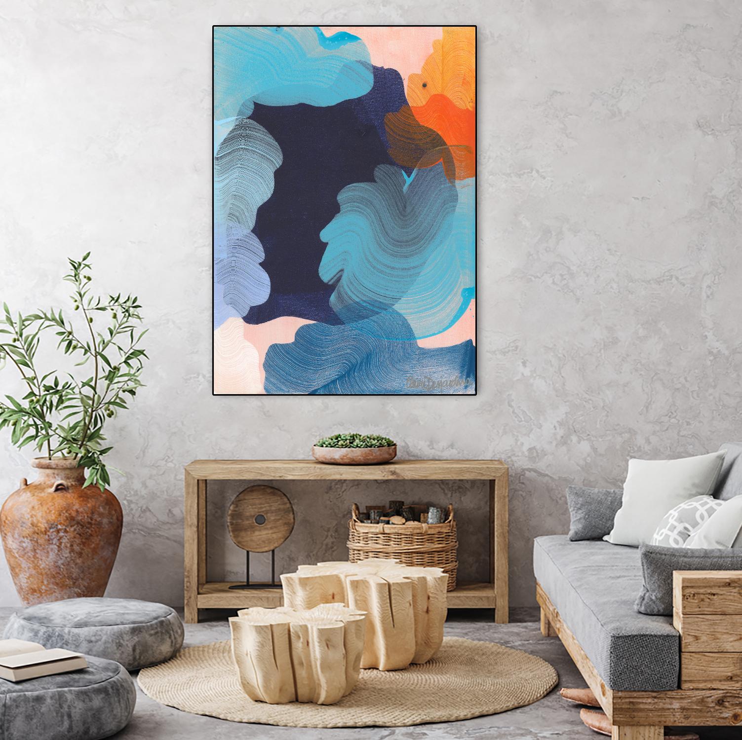Thinking about it by Claire Desjardins on GIANT ART - blue abstract