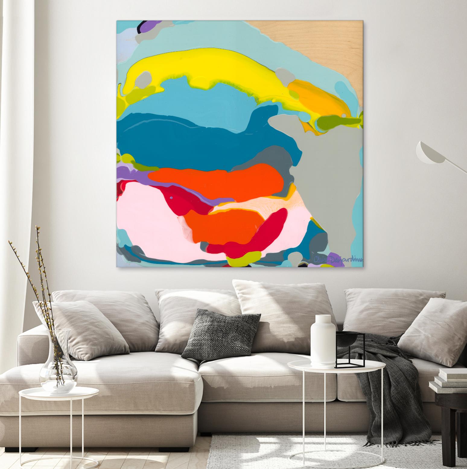 Free Falling by Claire Desjardins on GIANT ART - yellow abstract
