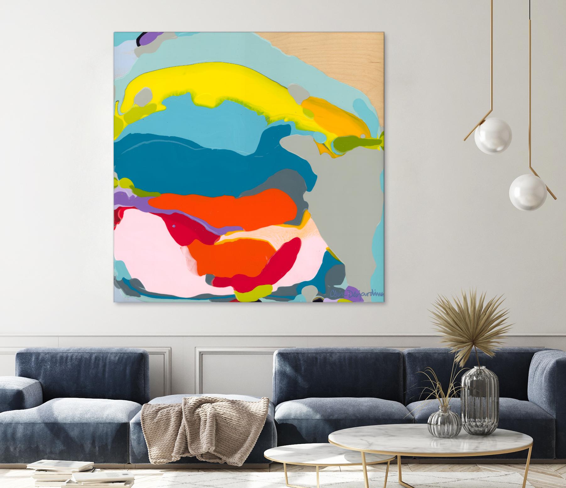 Free Falling by Claire Desjardins on GIANT ART - yellow abstract