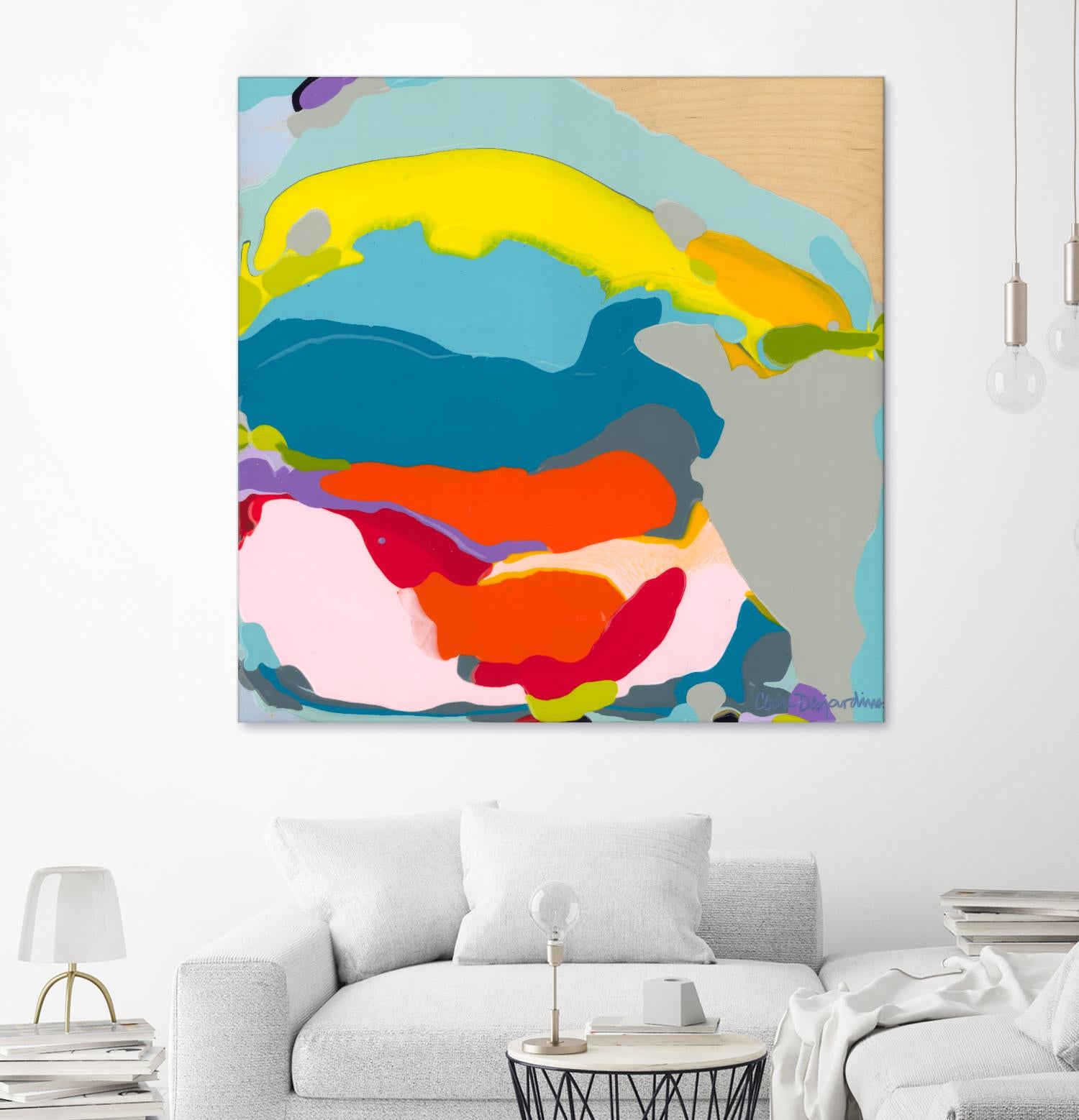 Free Falling by Claire Desjardins on GIANT ART - yellow abstract