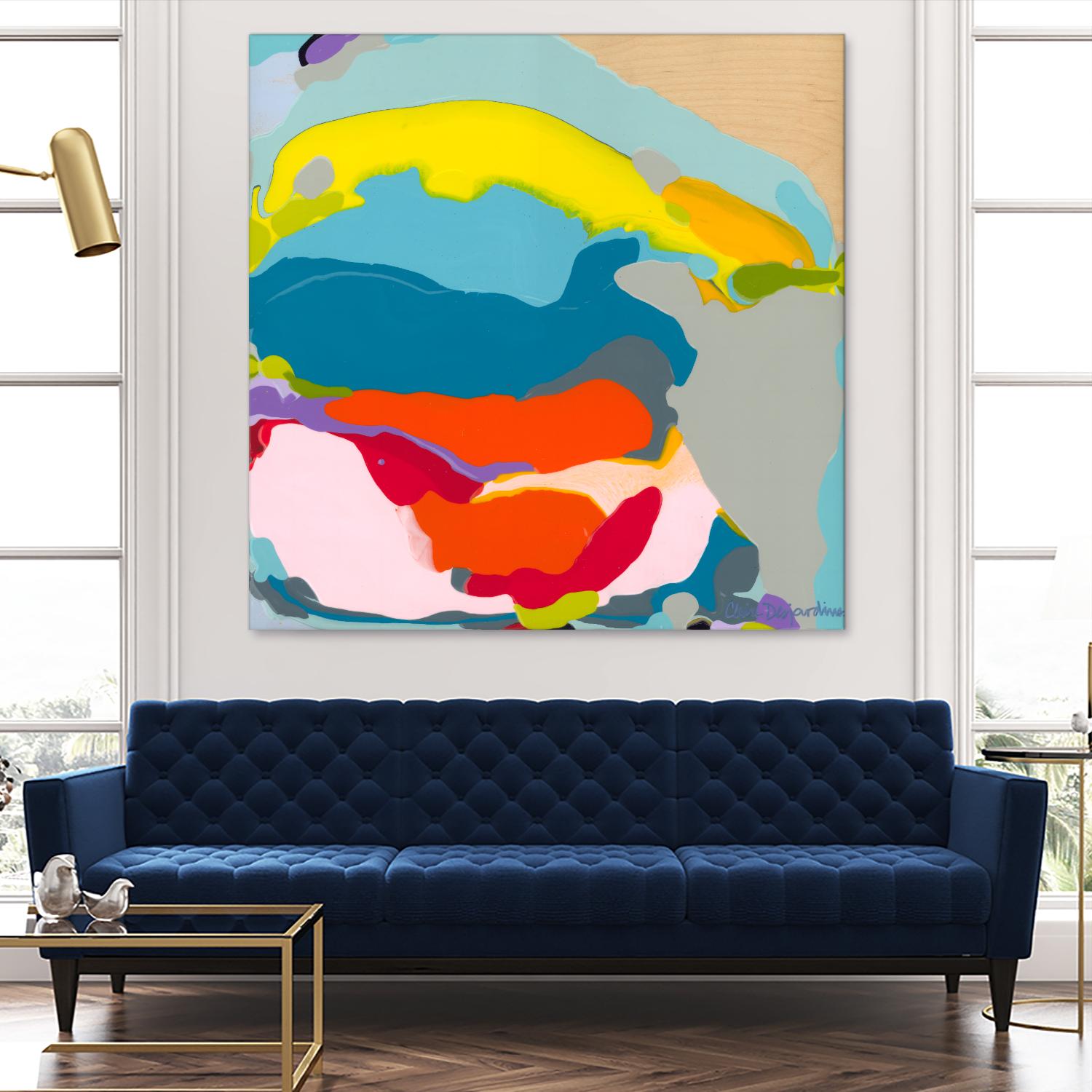Free Falling by Claire Desjardins on GIANT ART - yellow abstract