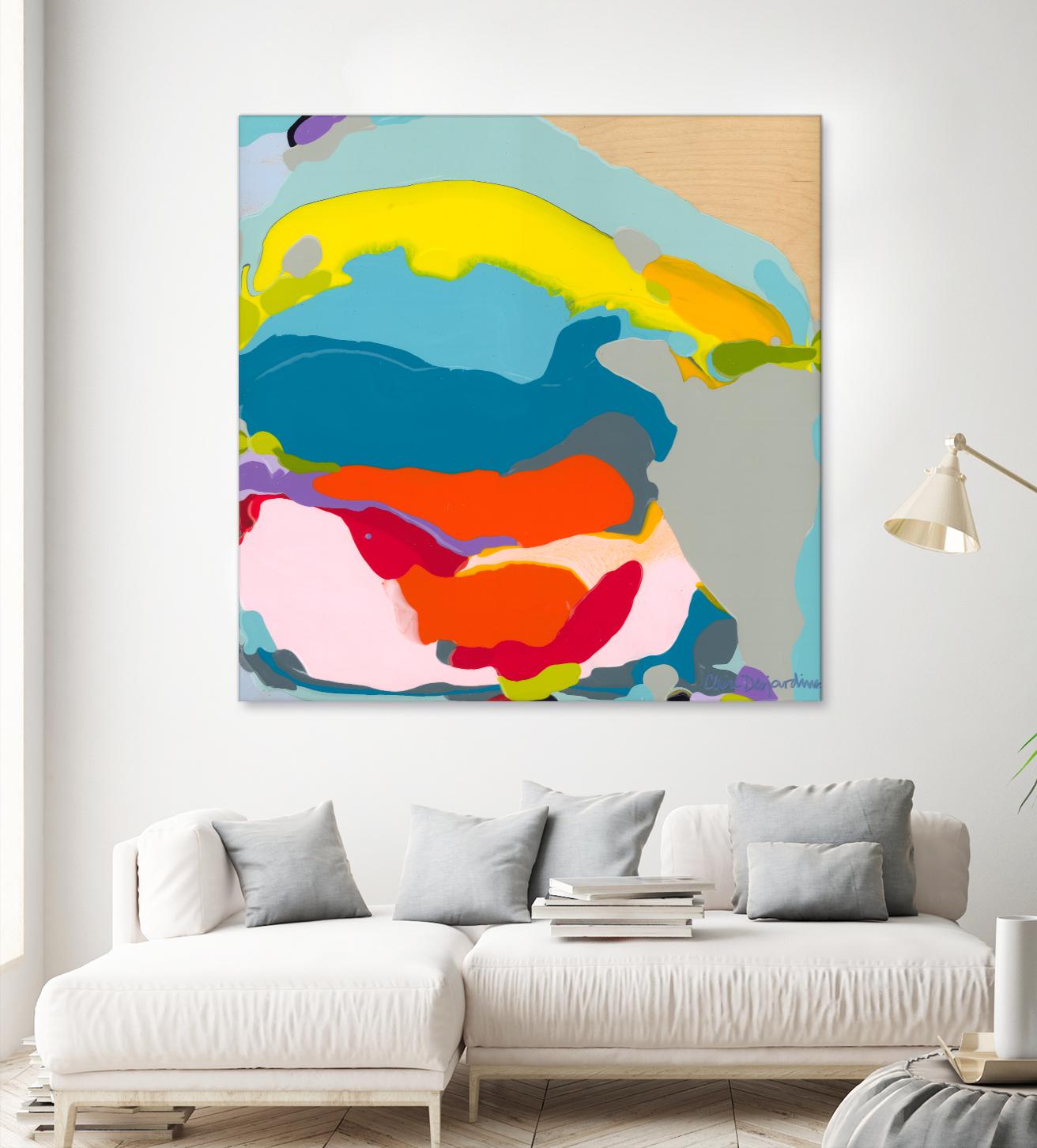 Free Falling by Claire Desjardins on GIANT ART - yellow abstract