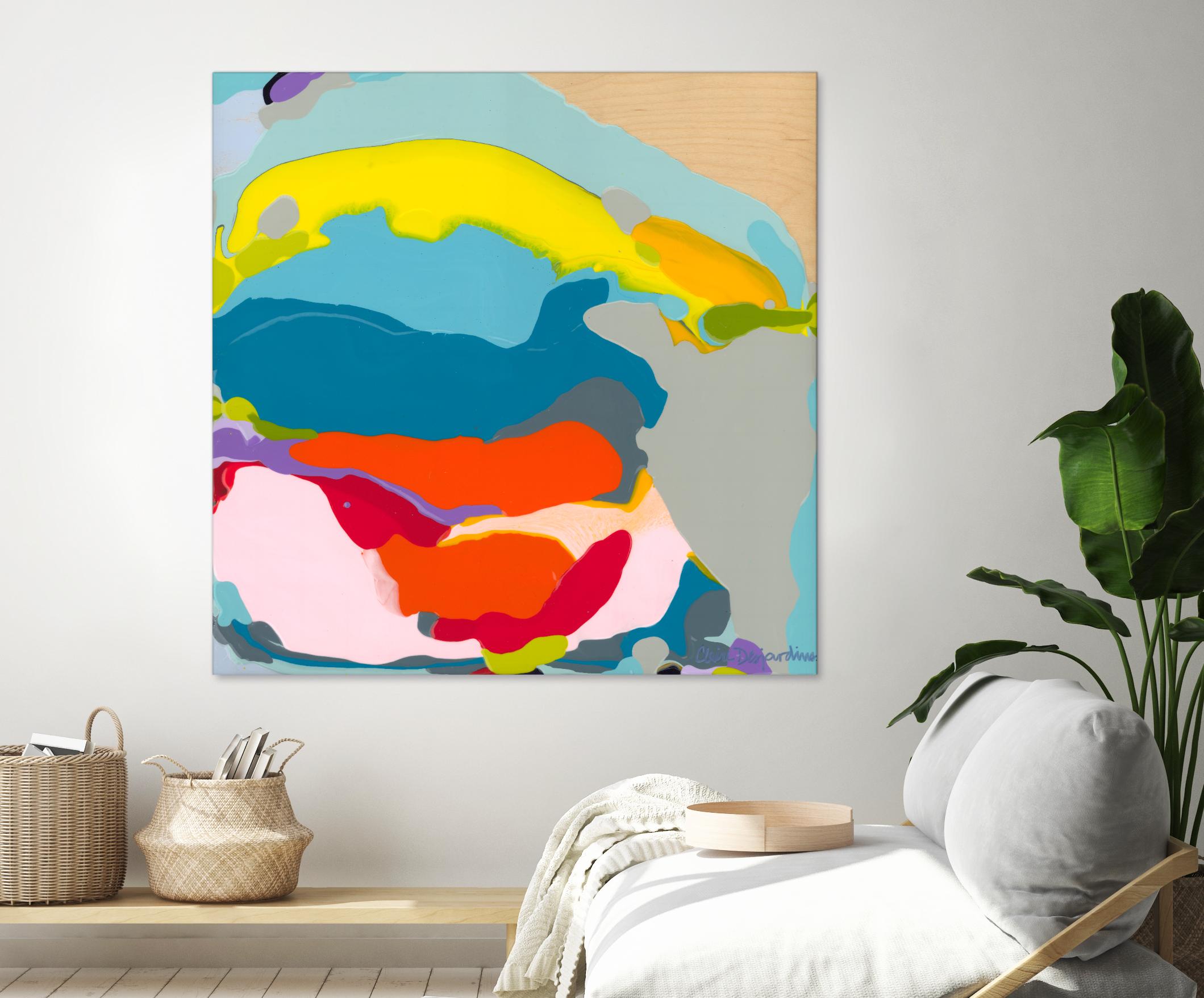 Free Falling by Claire Desjardins on GIANT ART - yellow abstract