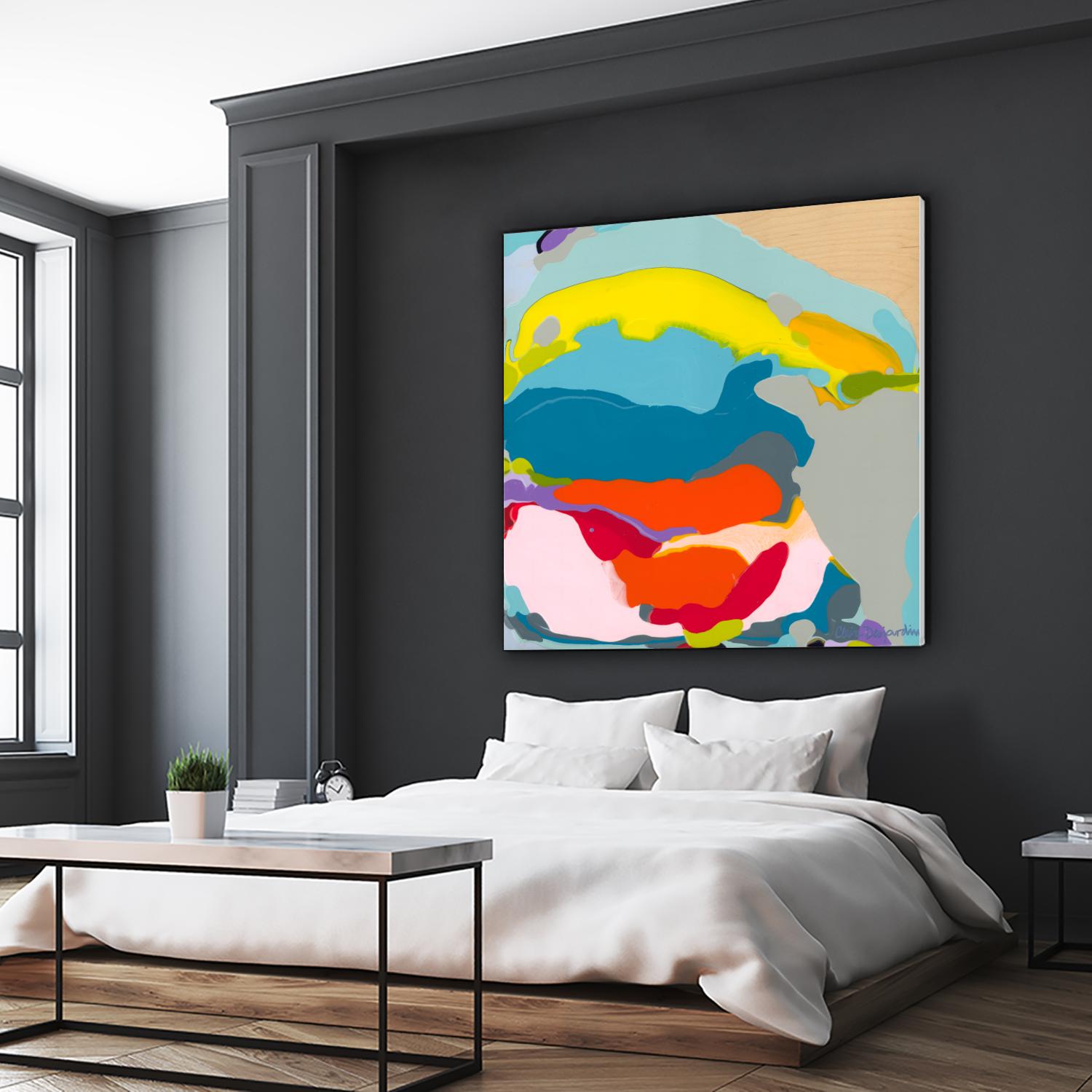 Free Falling by Claire Desjardins on GIANT ART - yellow abstract