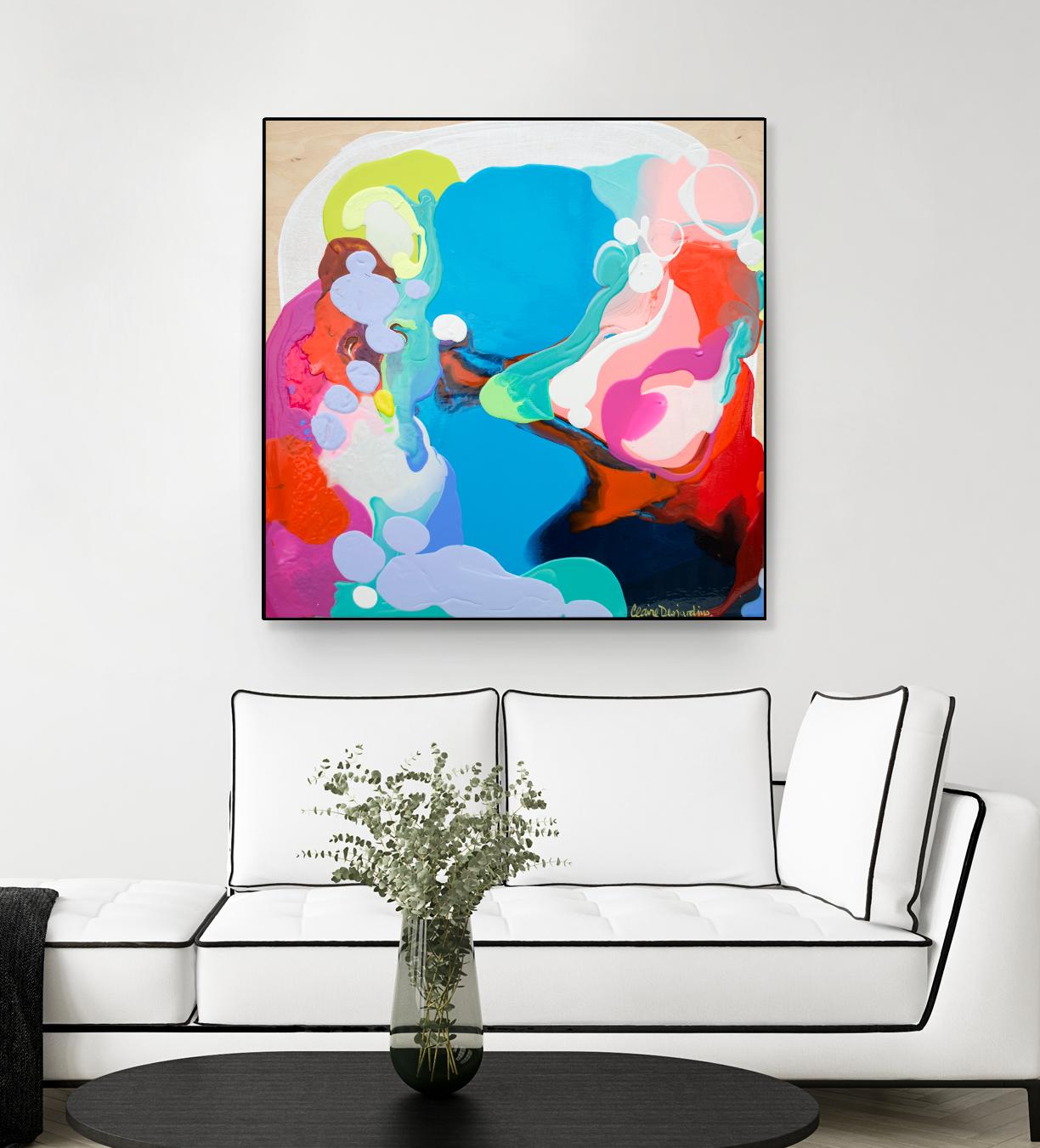 Traveling back in Time by Claire Desjardins on GIANT ART - blue abstract