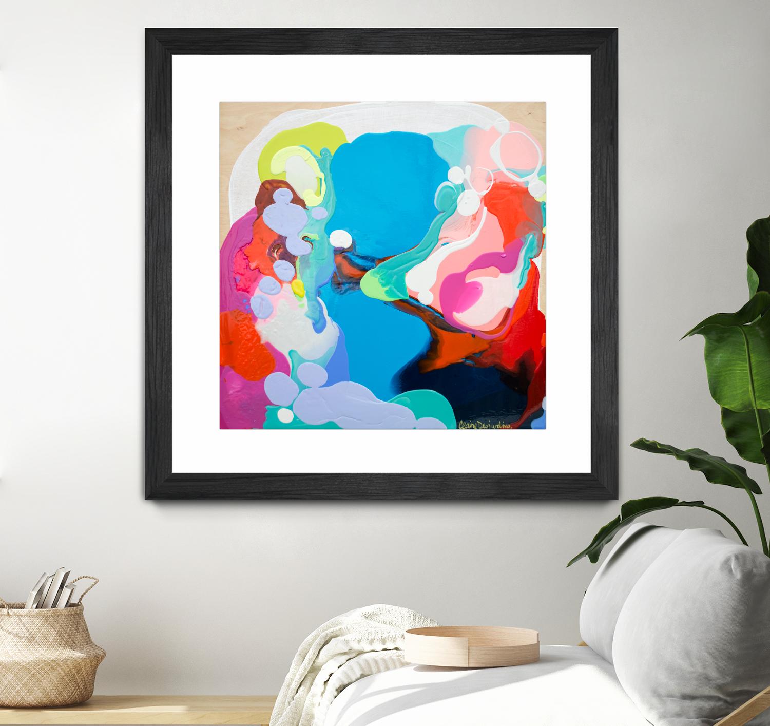 Traveling back in Time by Claire Desjardins on GIANT ART - blue abstract