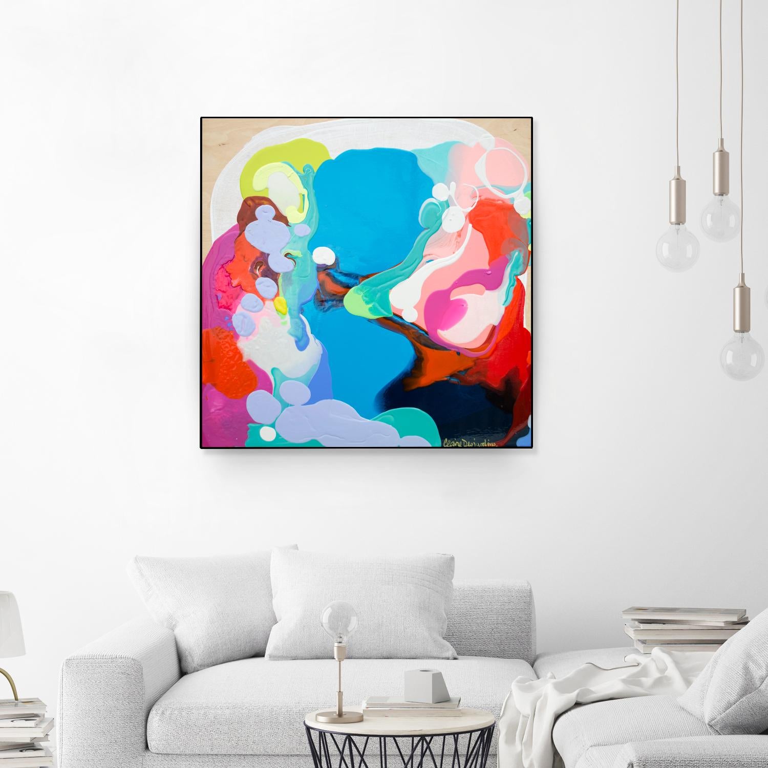 Traveling back in Time by Claire Desjardins on GIANT ART - blue abstract