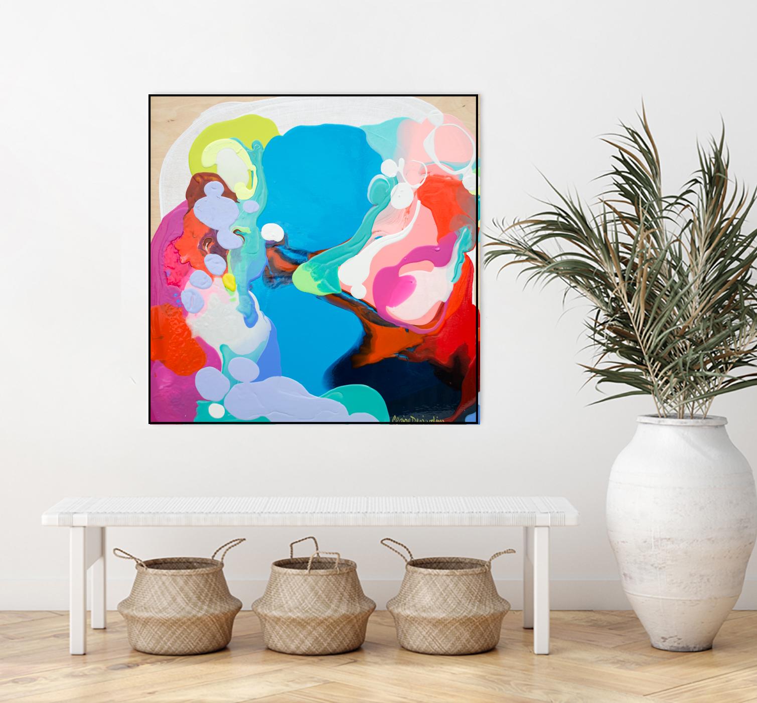 Traveling back in Time by Claire Desjardins on GIANT ART - blue abstract