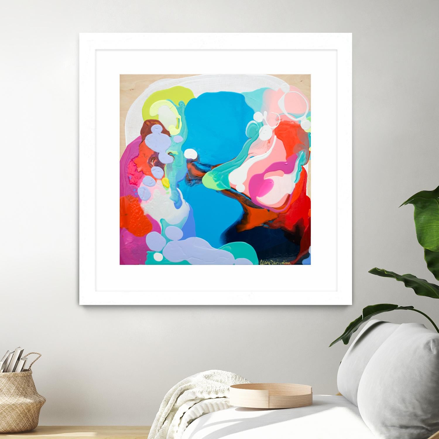 Traveling back in Time by Claire Desjardins on GIANT ART - blue abstract