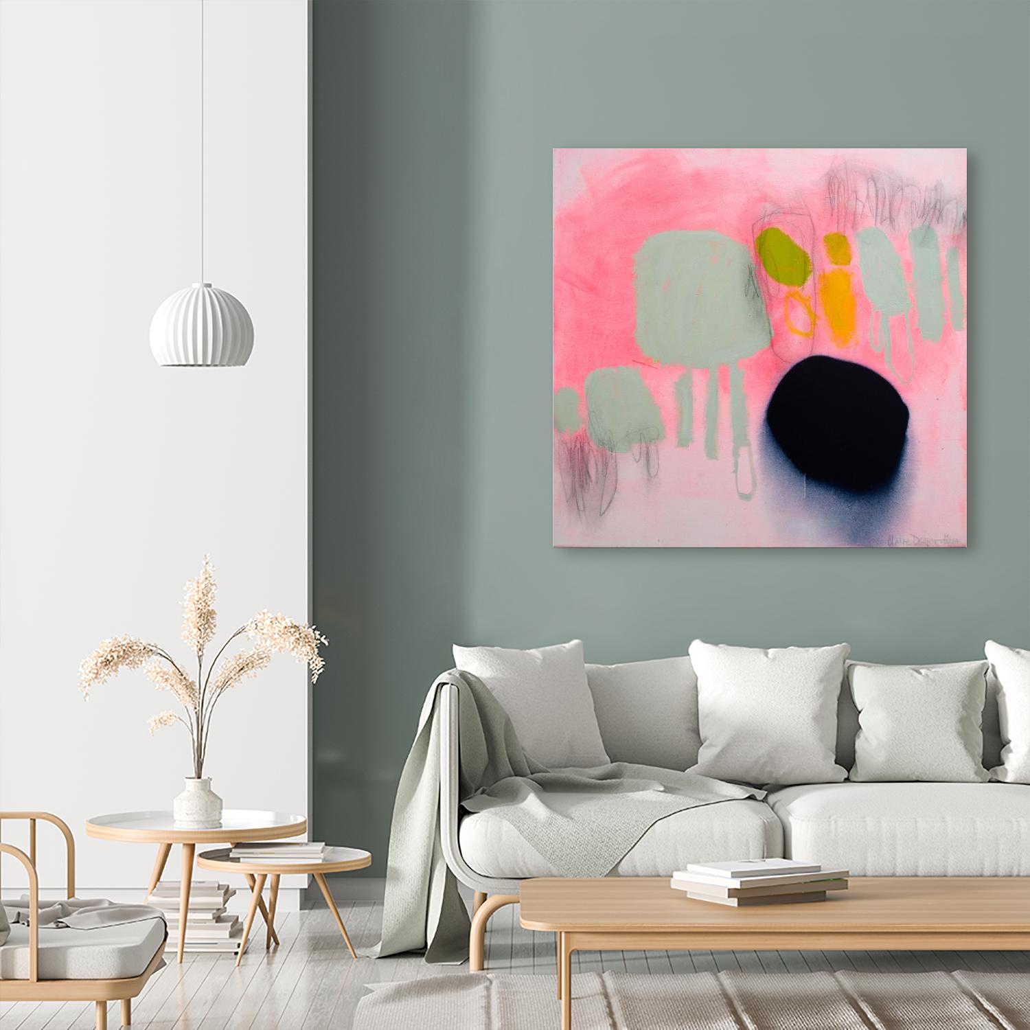 My safe and sound by Claire Desjardins on GIANT ART - pink abstract canadian