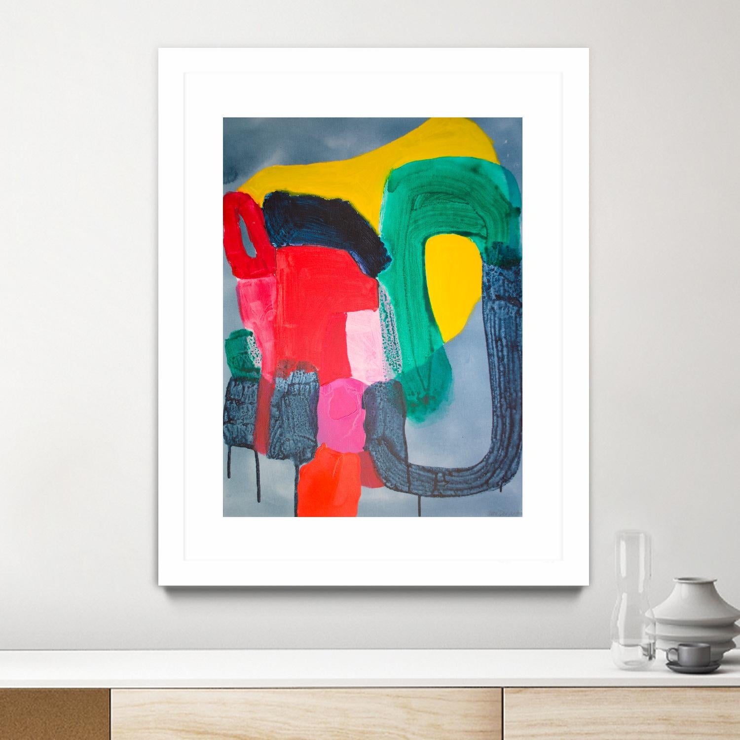 Wish It could be this Easy by Claire Desjardins on GIANT ART - pink abstract canadian