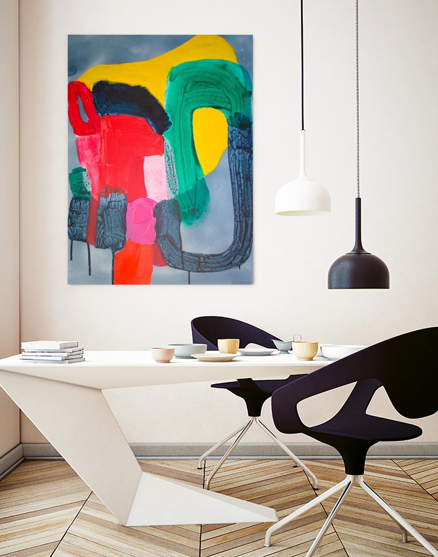 Wish It could be this Easy by Claire Desjardins on GIANT ART - pink abstract canadian