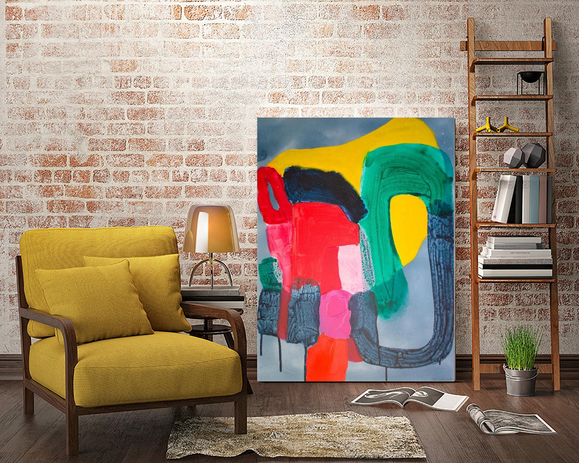 Wish It could be this Easy by Claire Desjardins on GIANT ART - pink abstract canadian