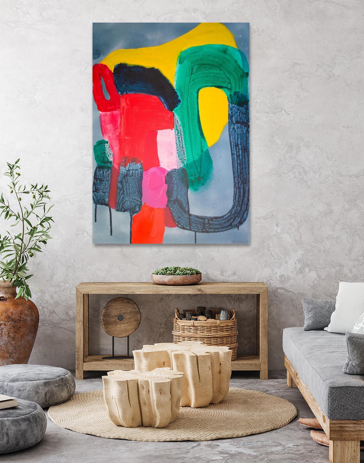 Wish It could be this Easy by Claire Desjardins on GIANT ART - pink abstract canadian