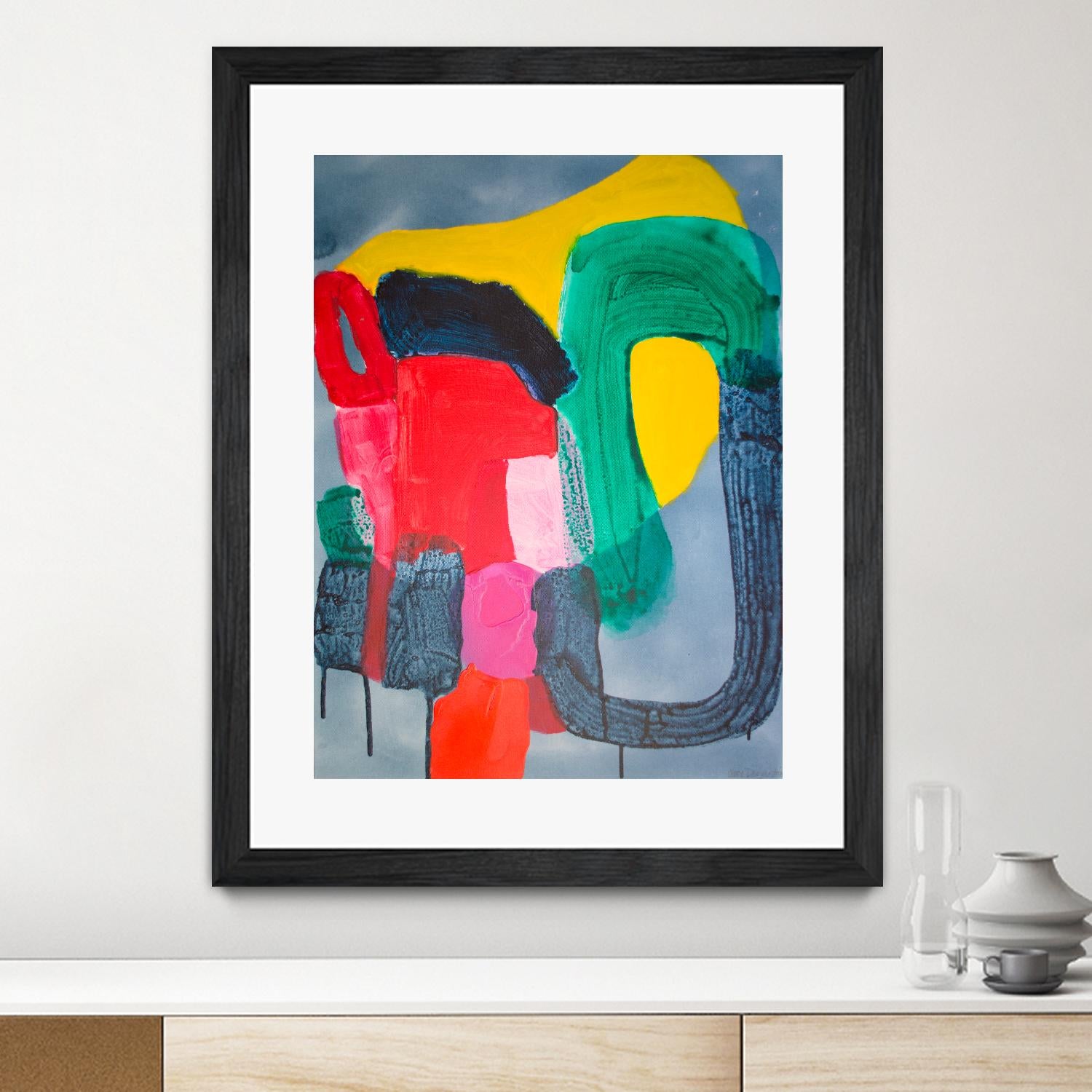 Wish It could be this Easy by Claire Desjardins on GIANT ART - pink abstract canadian