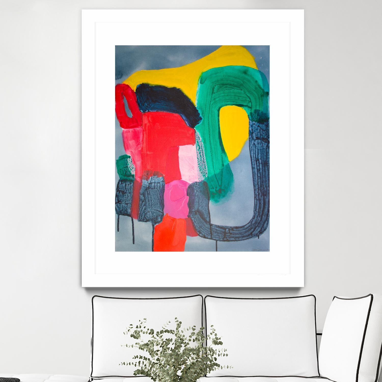 Wish It could be this Easy by Claire Desjardins on GIANT ART - pink abstract canadian