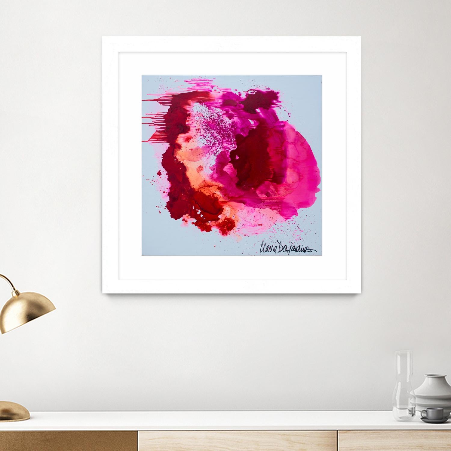 Stop A While by Claire Desjardins on GIANT ART - pink abstract