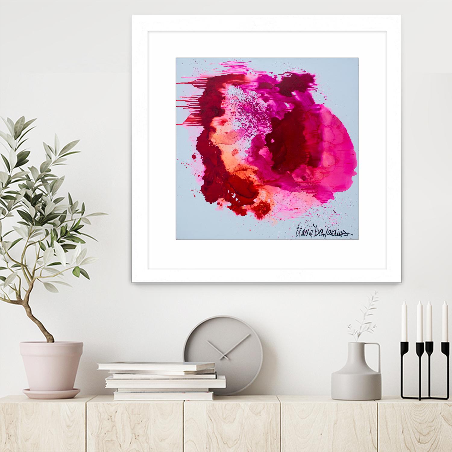 Stop A While by Claire Desjardins on GIANT ART - pink abstract