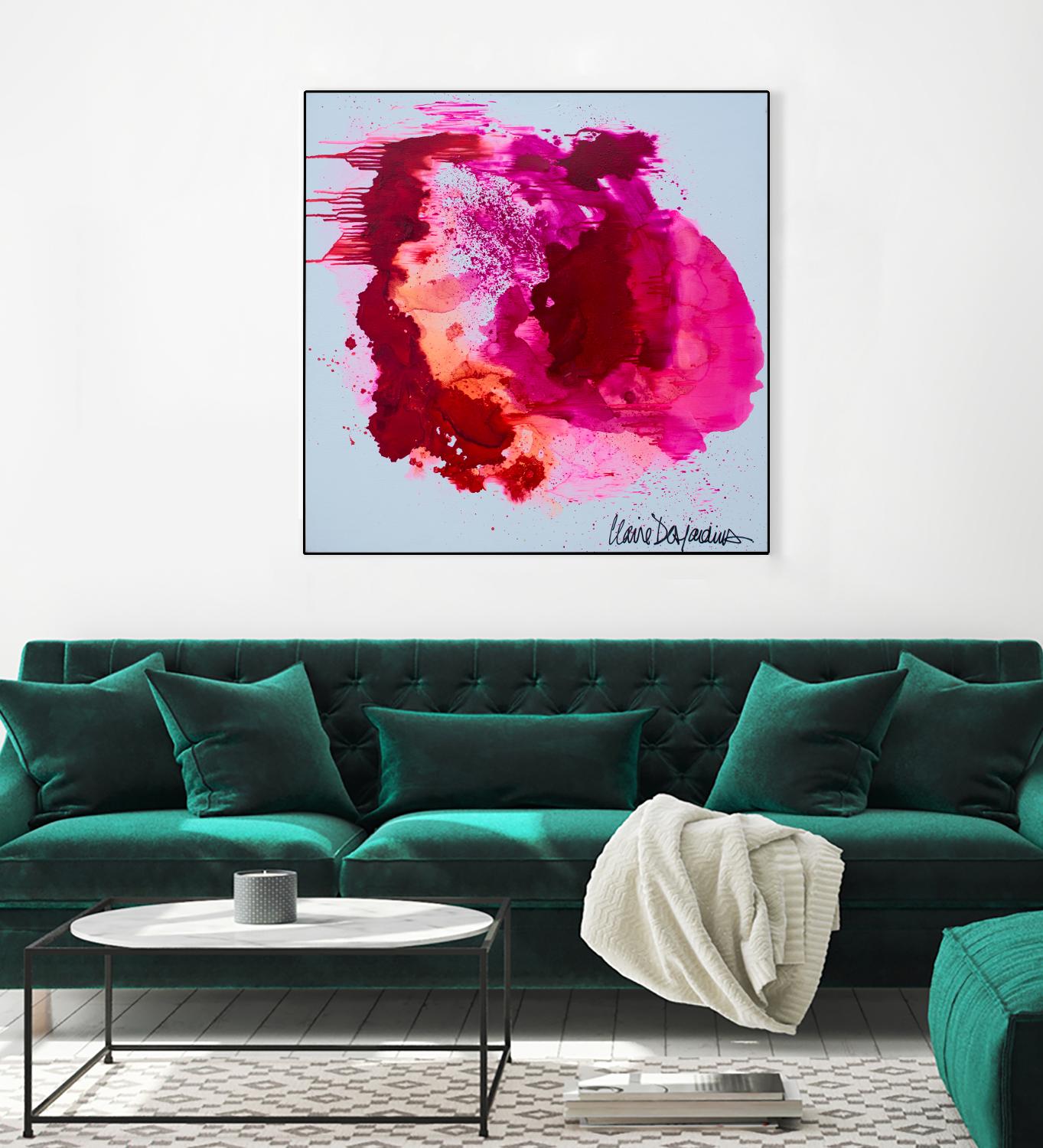Stop A While by Claire Desjardins on GIANT ART - pink abstract