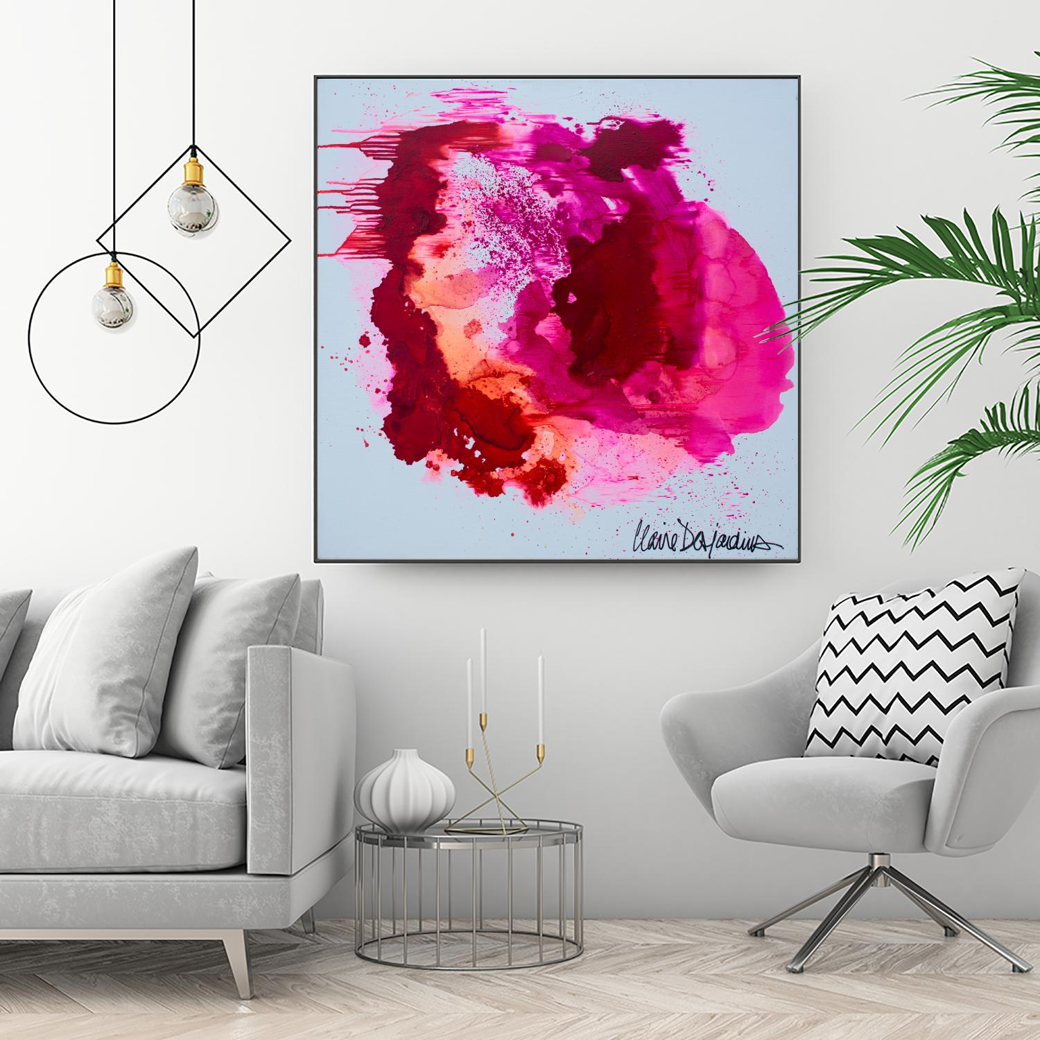 Stop A While by Claire Desjardins on GIANT ART - pink abstract