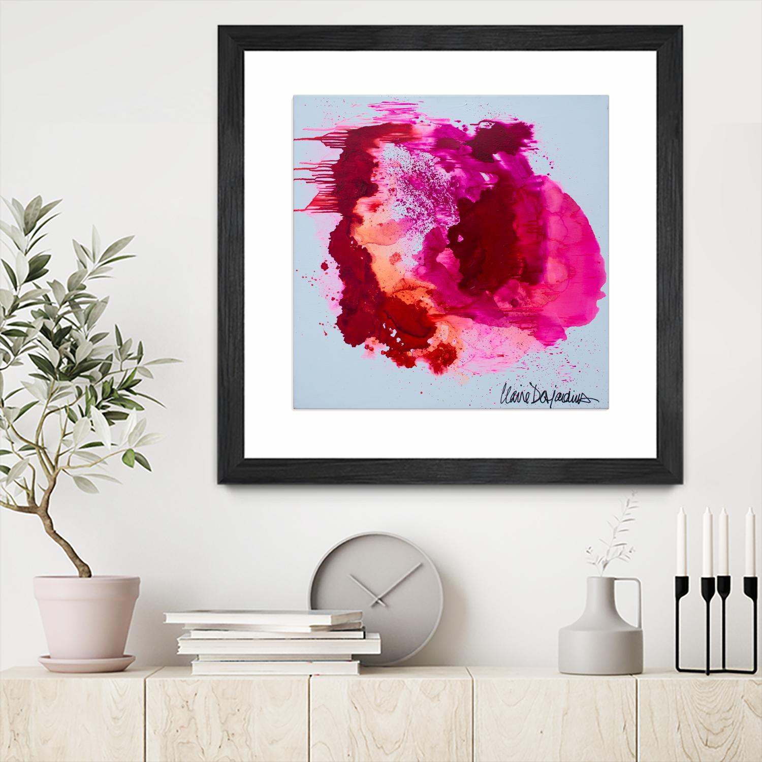 Stop A While by Claire Desjardins on GIANT ART - pink abstract