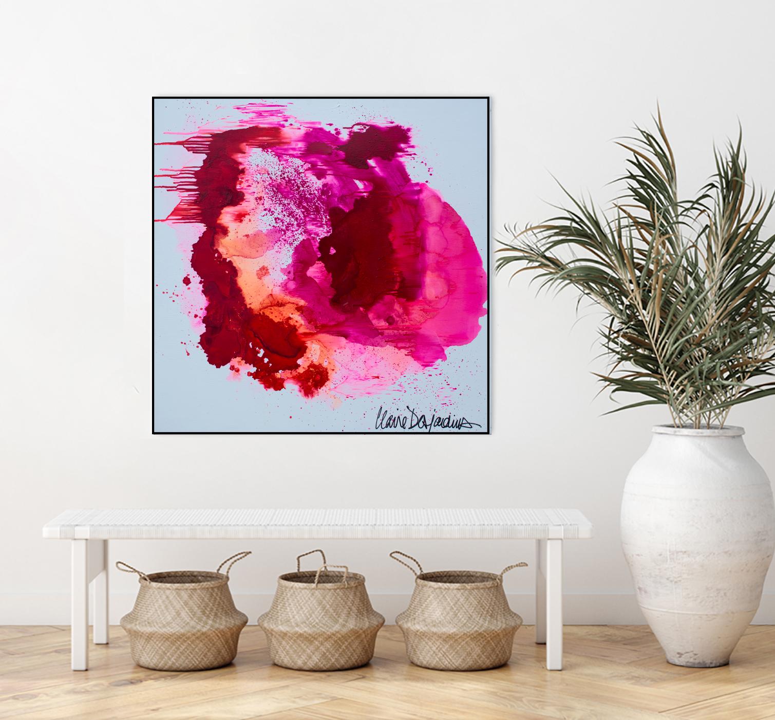 Stop A While by Claire Desjardins on GIANT ART - pink abstract