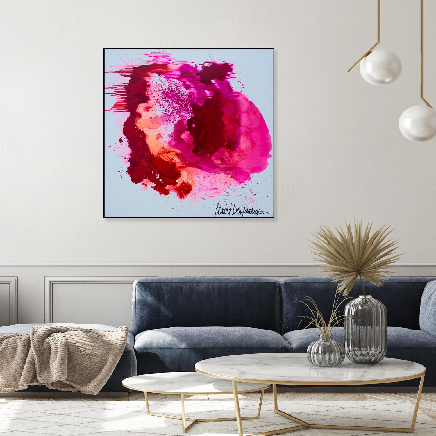 Stop A While by Claire Desjardins on GIANT ART - pink abstract