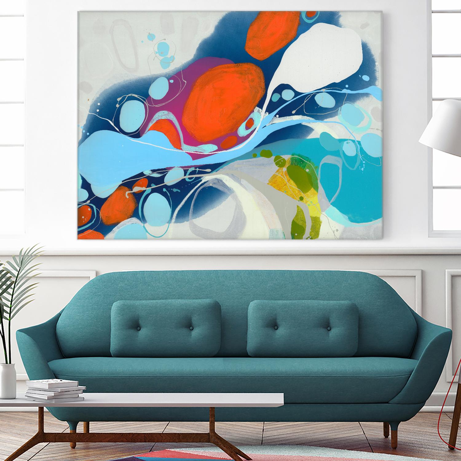 Girl Gone Wild by Claire Desjardins on GIANT ART - blue abstract