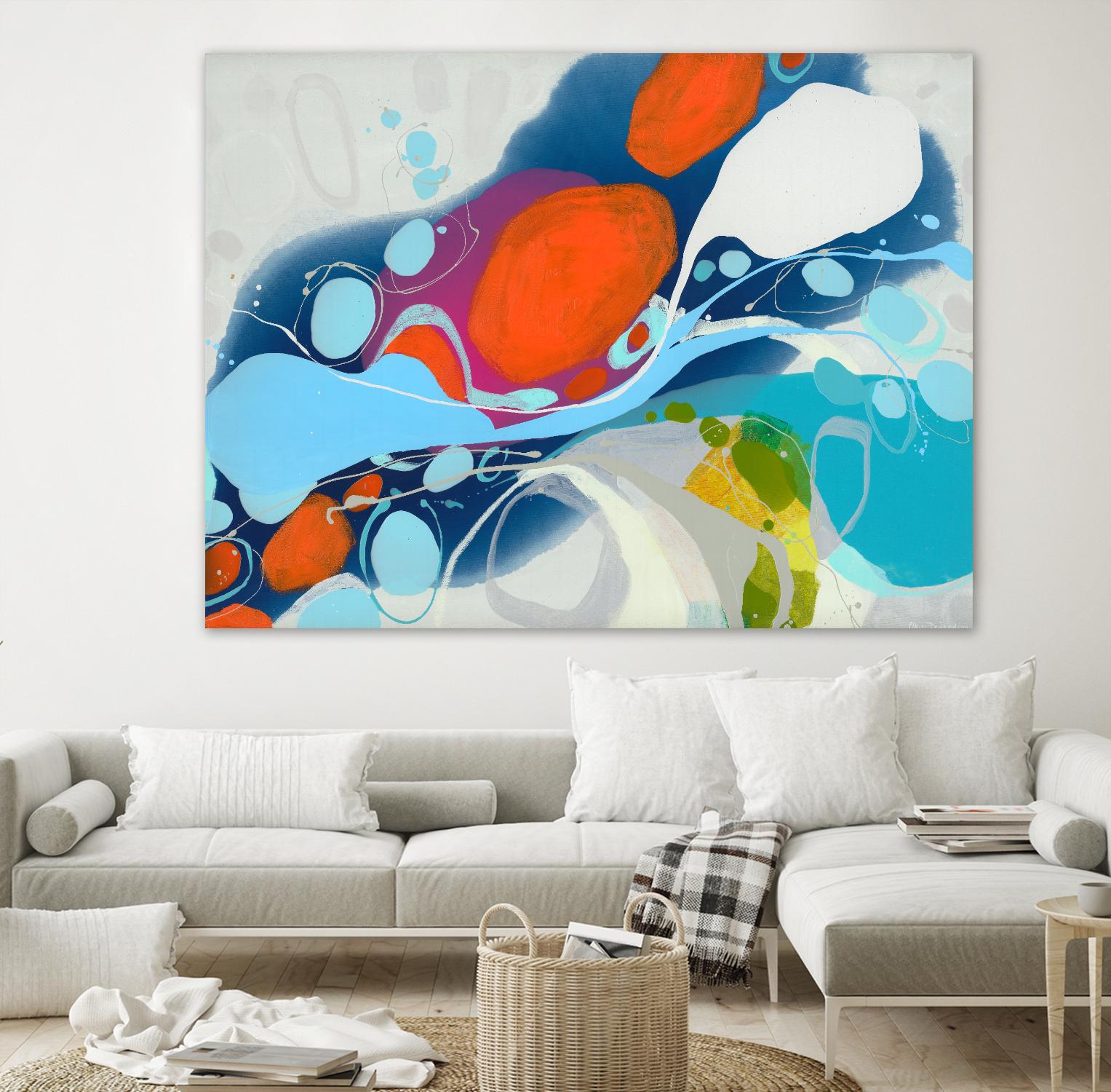 Girl Gone Wild by Claire Desjardins on GIANT ART - blue abstract