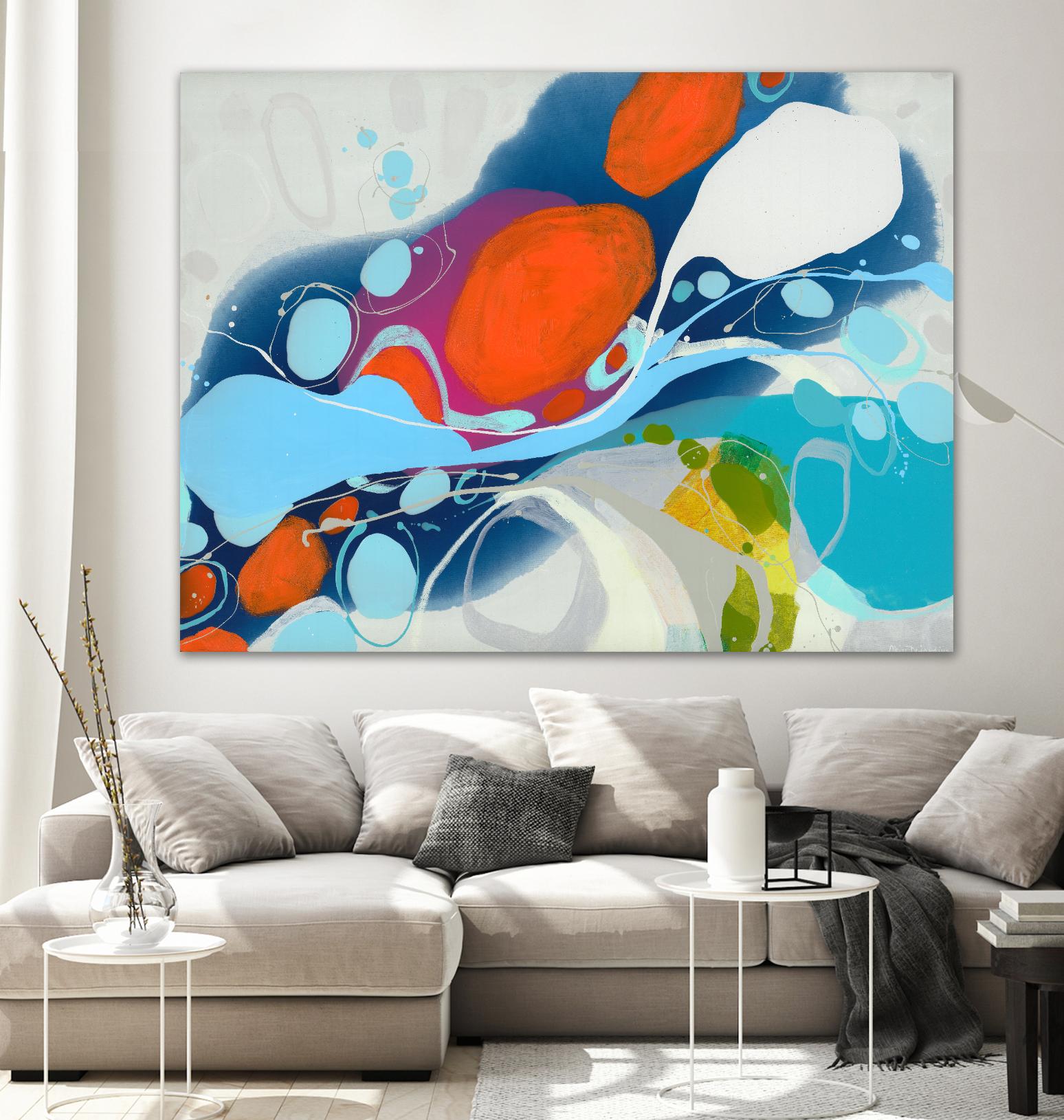 Girl Gone Wild by Claire Desjardins on GIANT ART - blue abstract