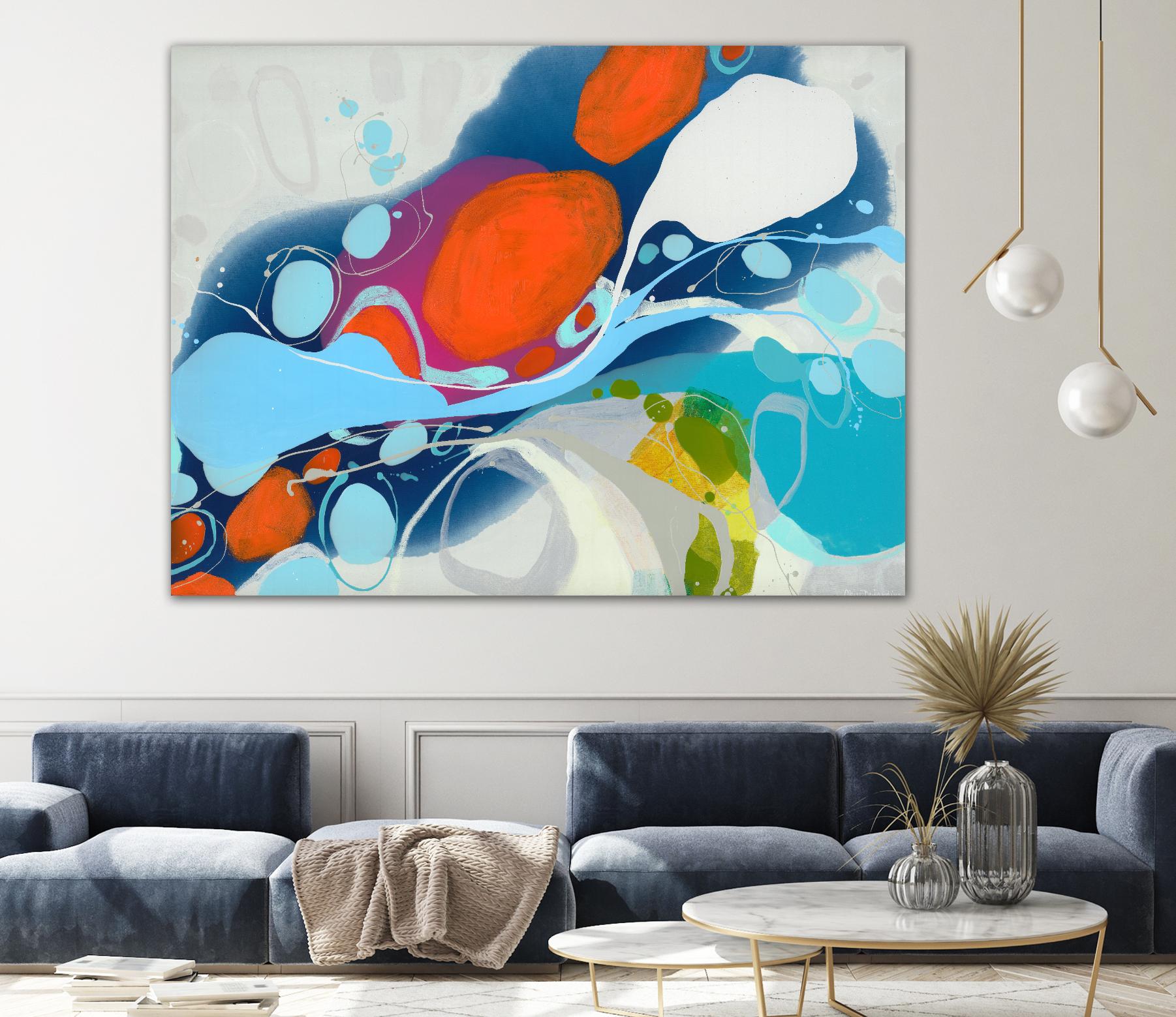 Girl Gone Wild by Claire Desjardins on GIANT ART - blue abstract