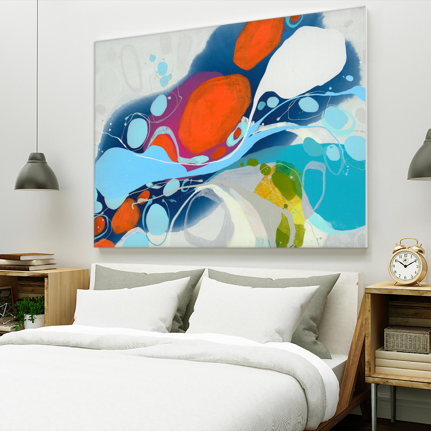 Girl Gone Wild by Claire Desjardins on GIANT ART - blue abstract