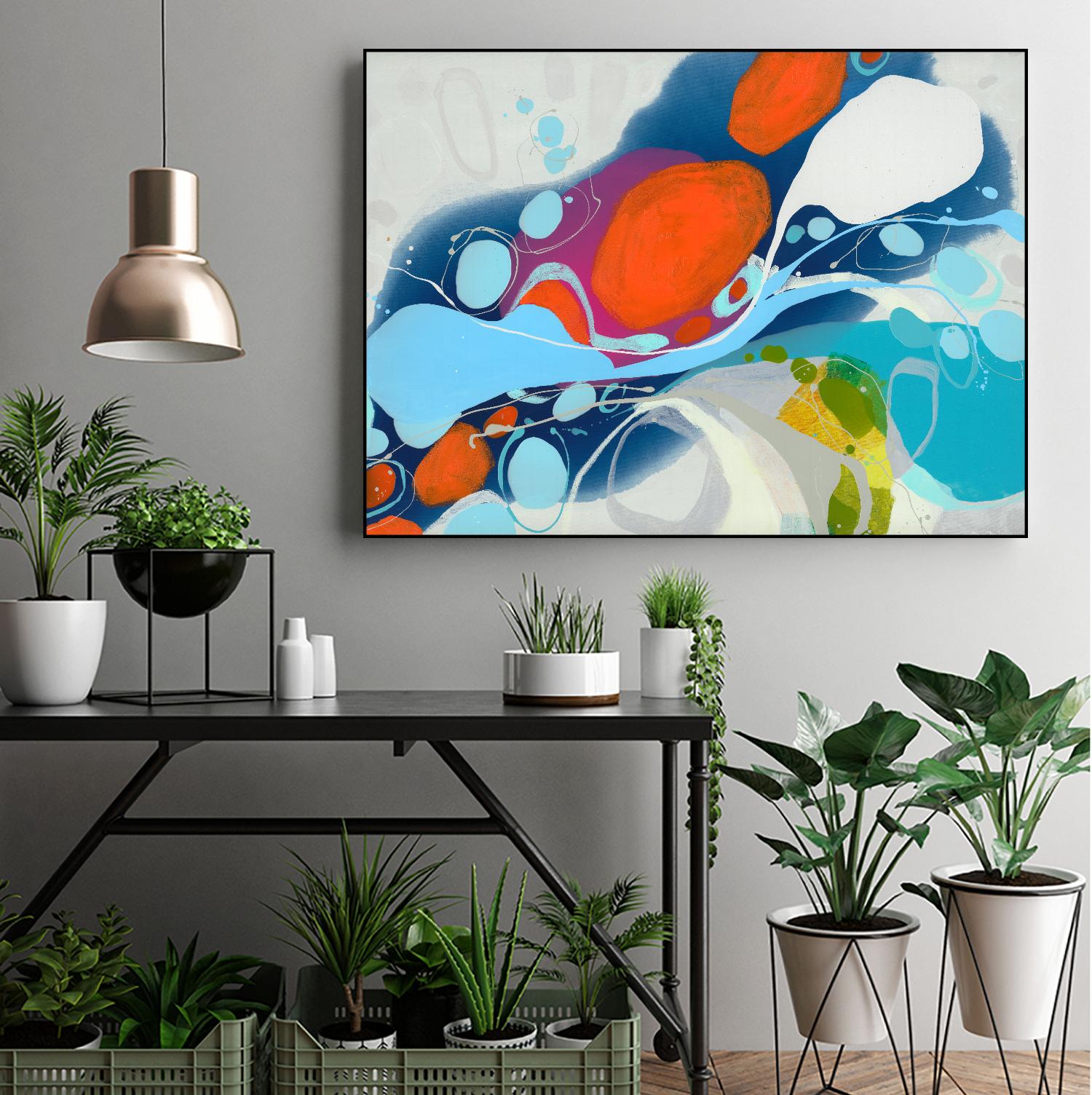 Girl Gone Wild by Claire Desjardins on GIANT ART - blue abstract