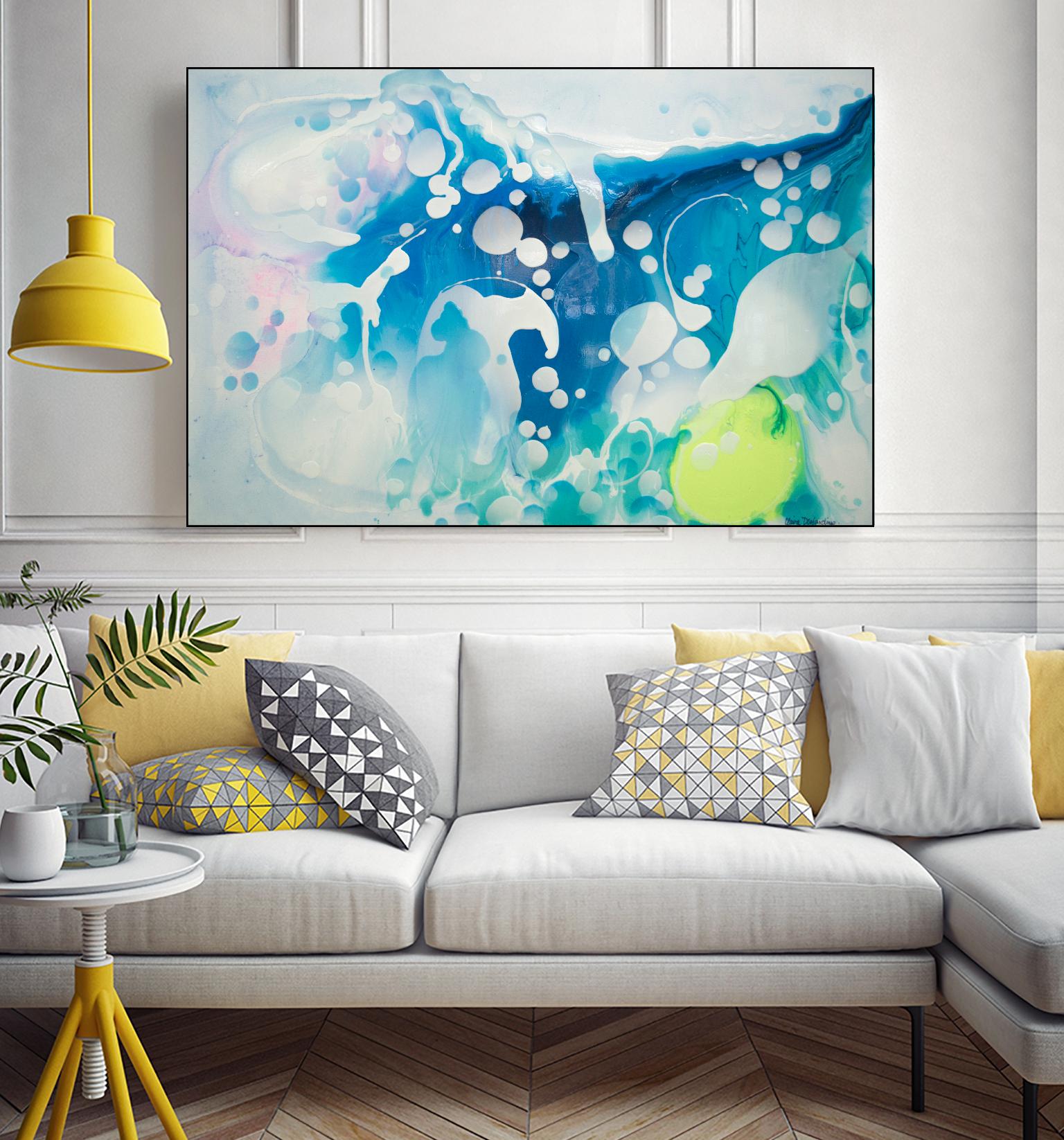 Create a Splash by Claire Desjardins on GIANT ART - yellow abstract