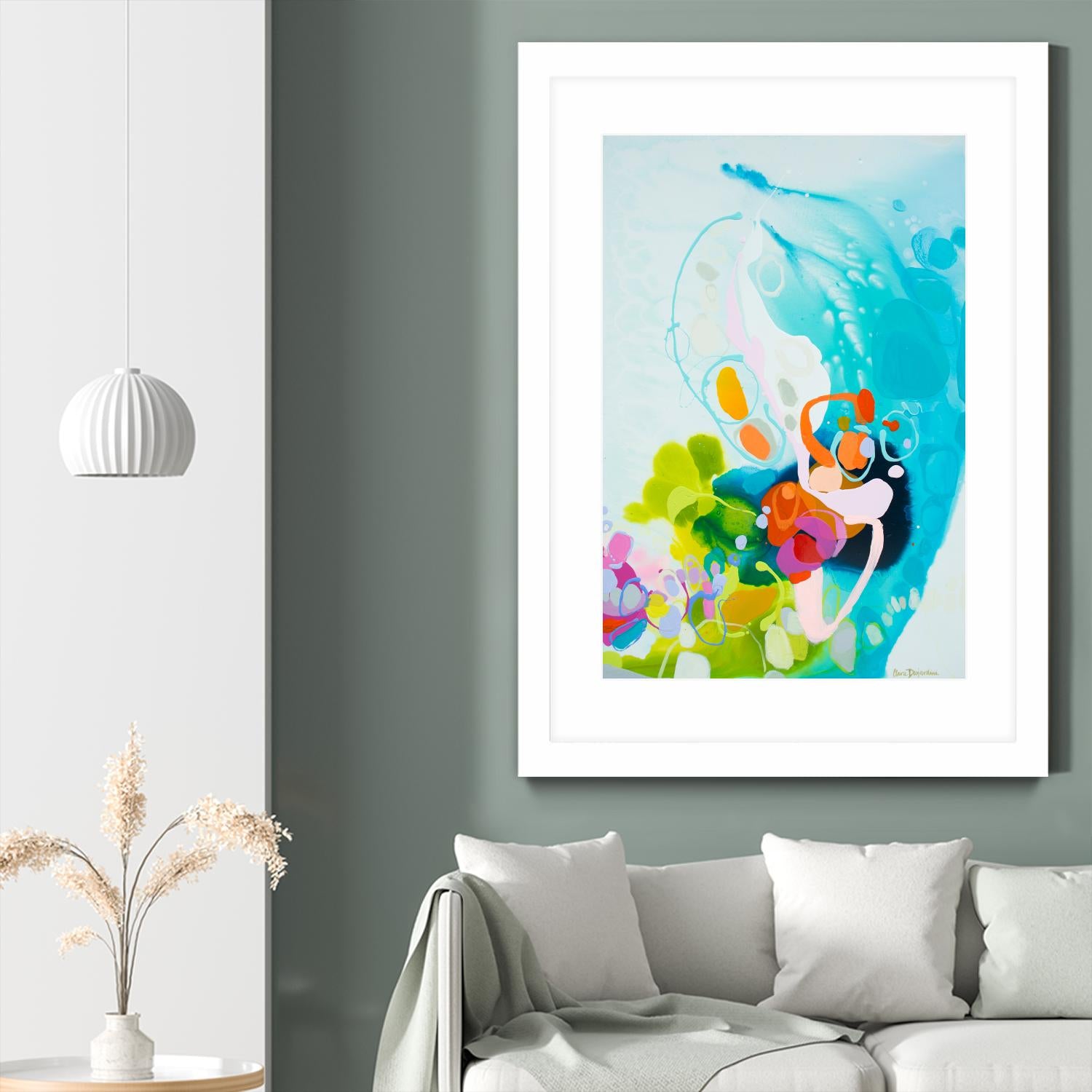 Beneath the Shiny Surface by Claire Desjardins on GIANT ART - orange abstract canadian