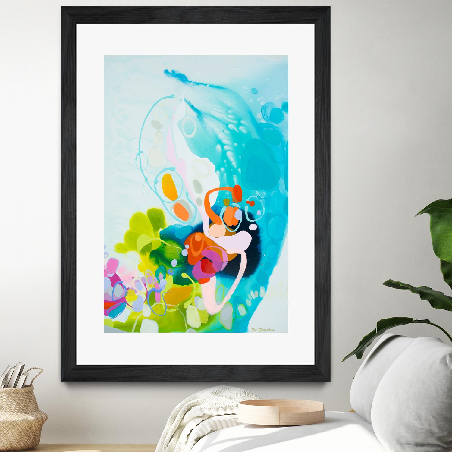 Beneath the Shiny Surface by Claire Desjardins on GIANT ART - orange abstract canadian