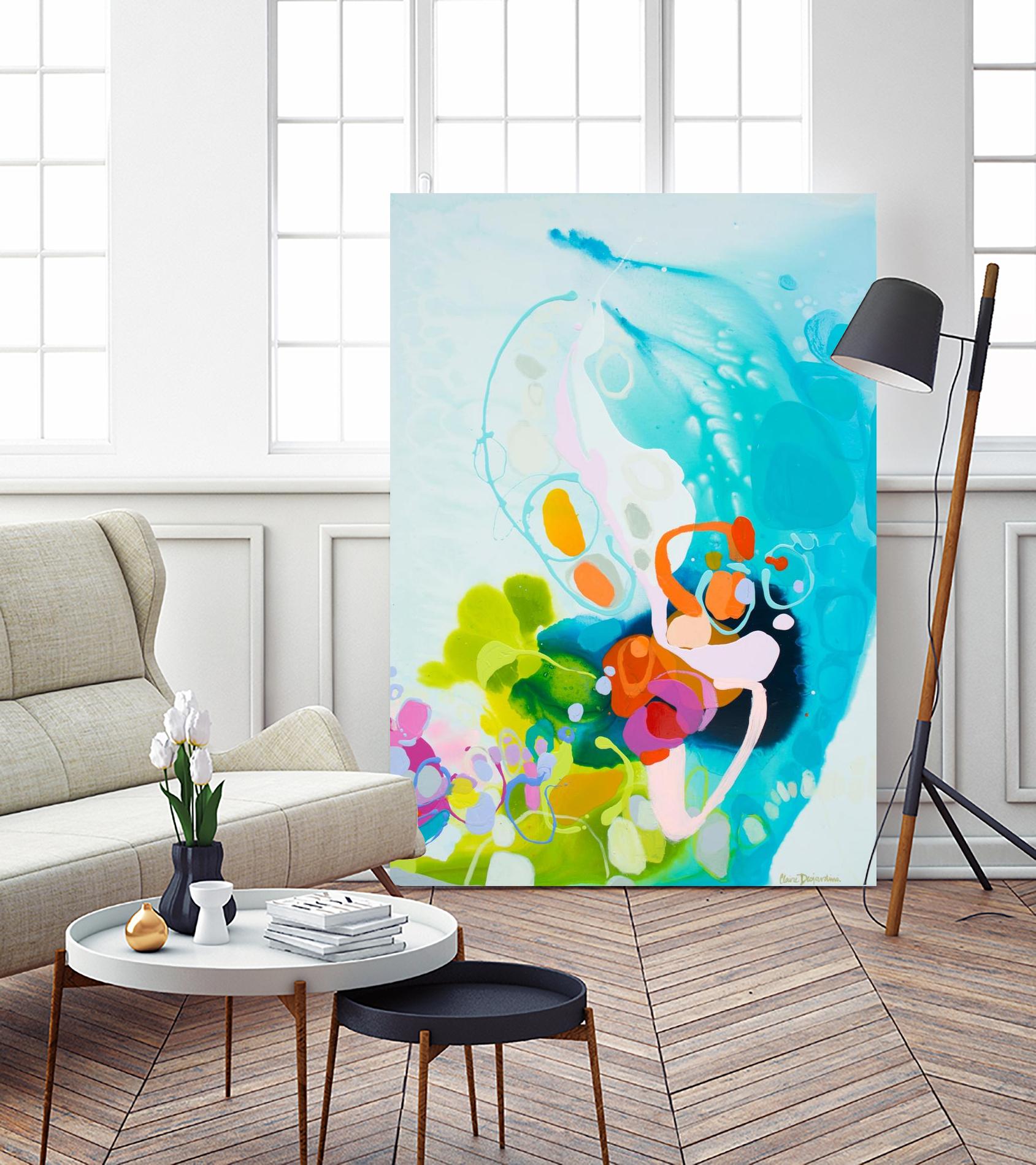 Beneath the Shiny Surface by Claire Desjardins on GIANT ART - orange abstract canadian