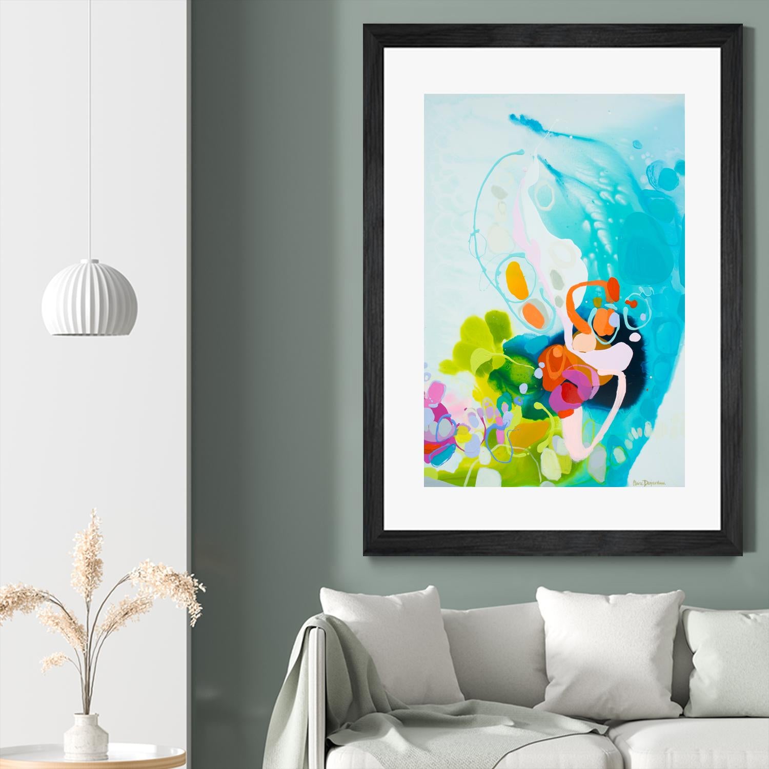 Beneath the Shiny Surface by Claire Desjardins on GIANT ART - orange abstract canadian