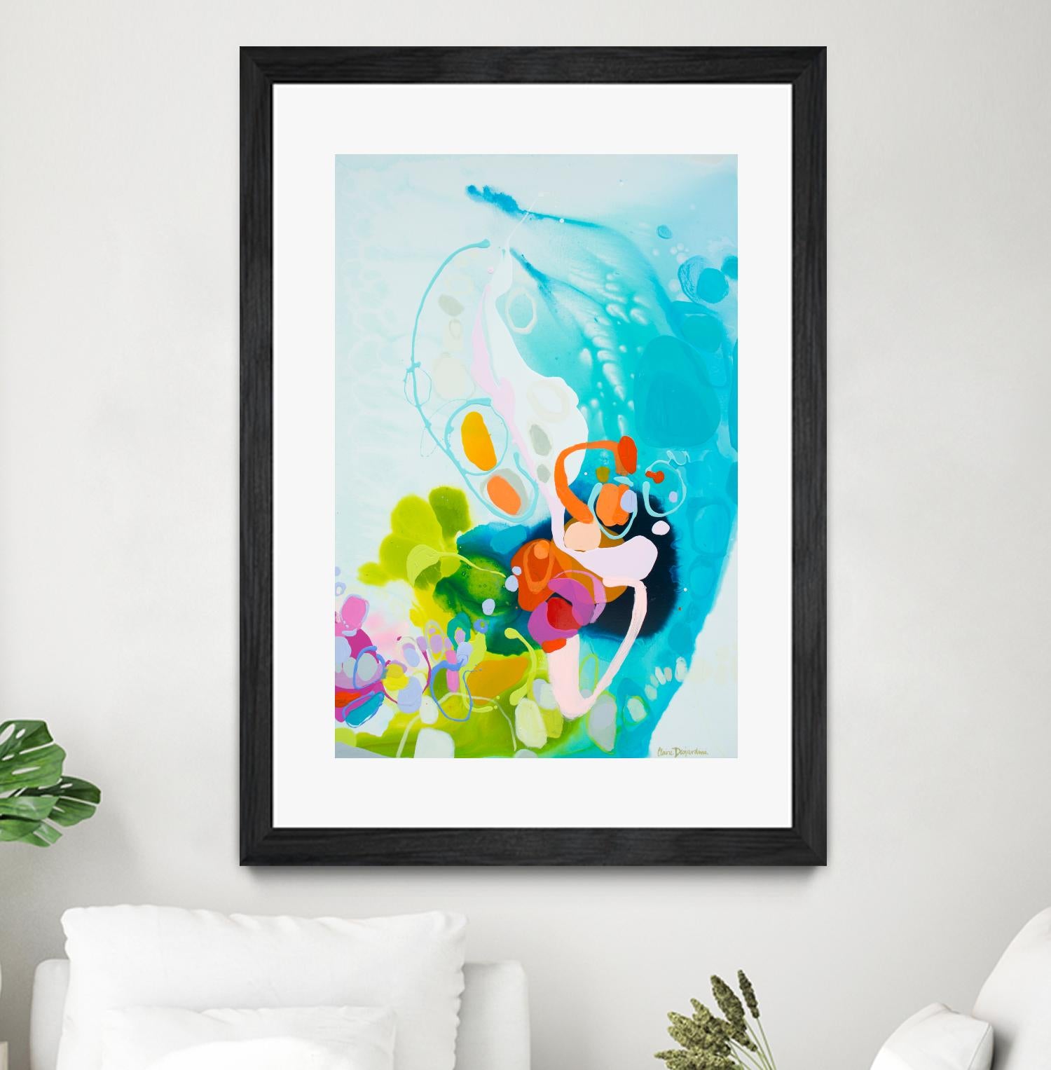 Beneath the Shiny Surface by Claire Desjardins on GIANT ART - orange abstract canadian