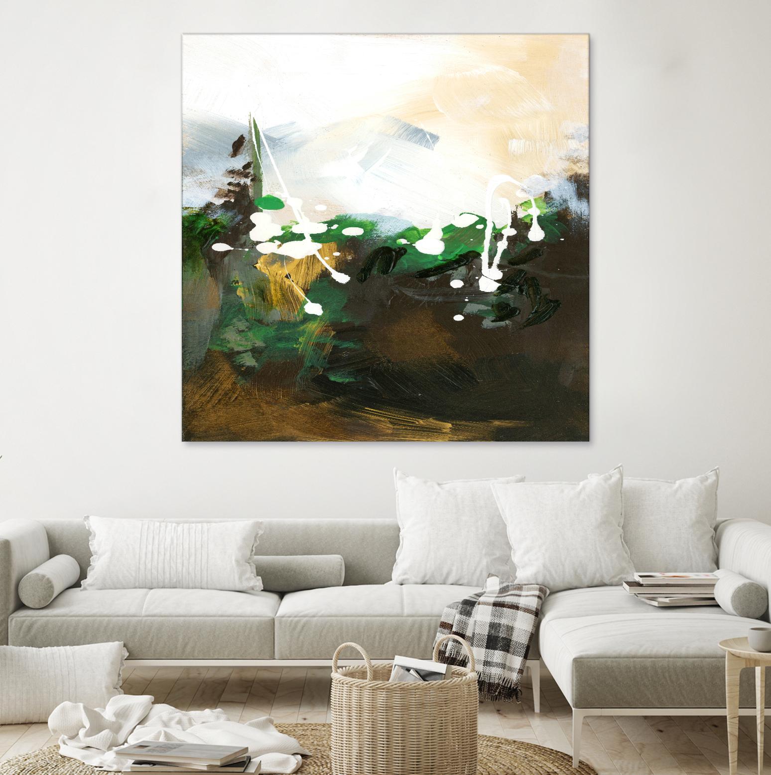 Green Abstract by Meejlau on GIANT ART - green abstract