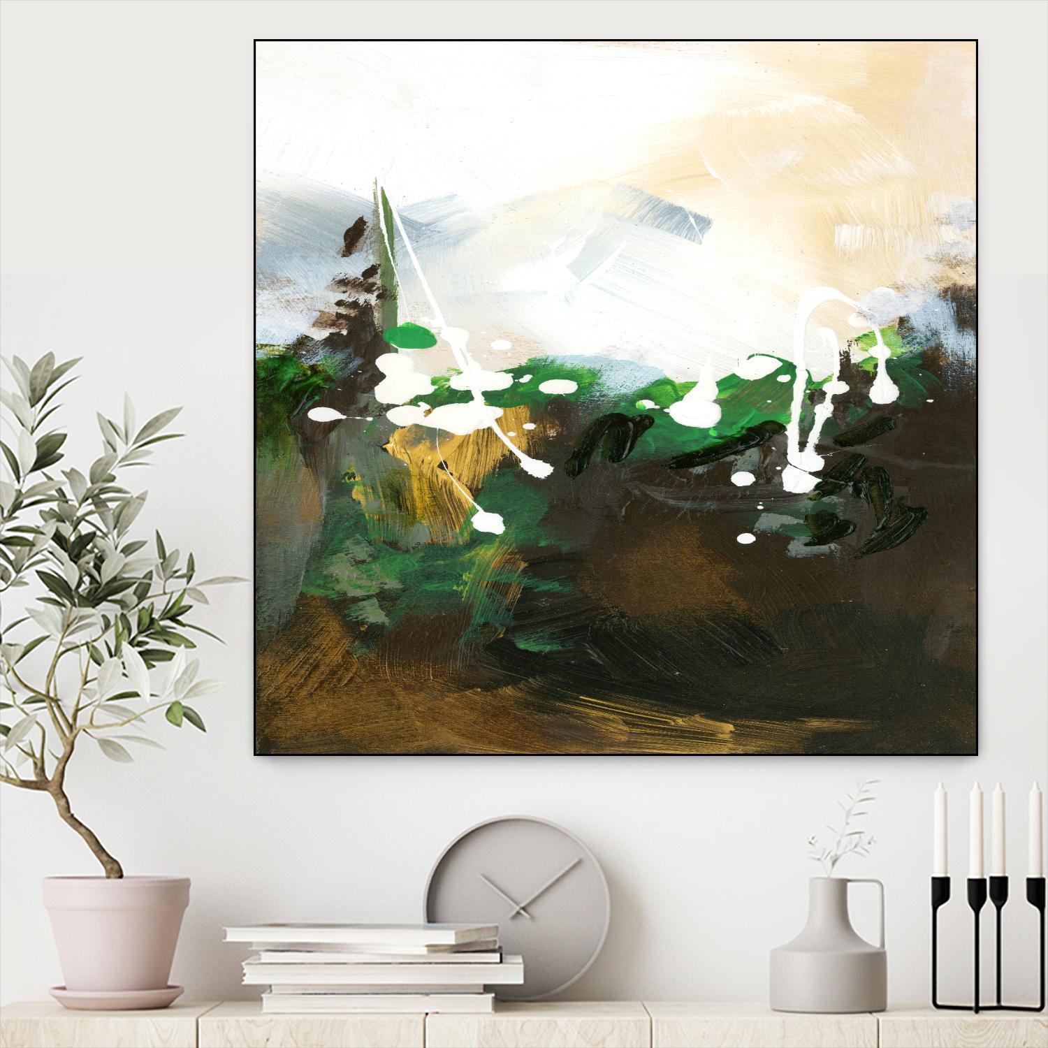 Green Abstract by Meejlau on GIANT ART - green abstract