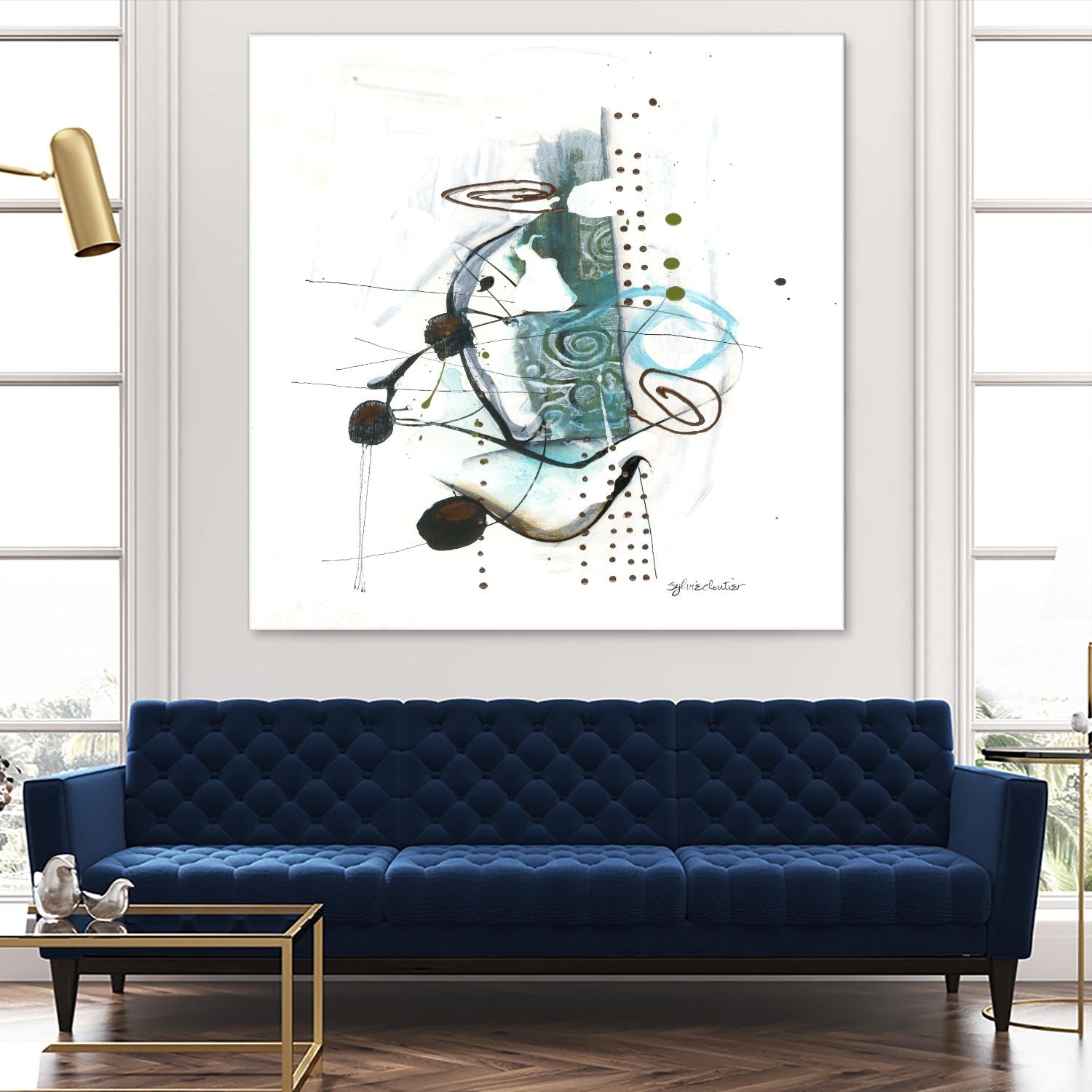 Remplir le paysage I by Sylvie Cloutier on GIANT ART - blue abstract