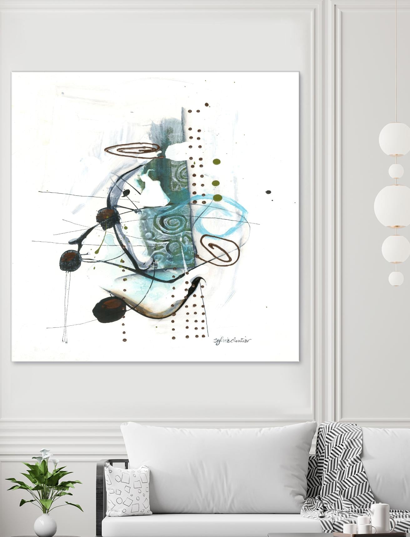 Remplir le paysage I by Sylvie Cloutier on GIANT ART - blue abstract