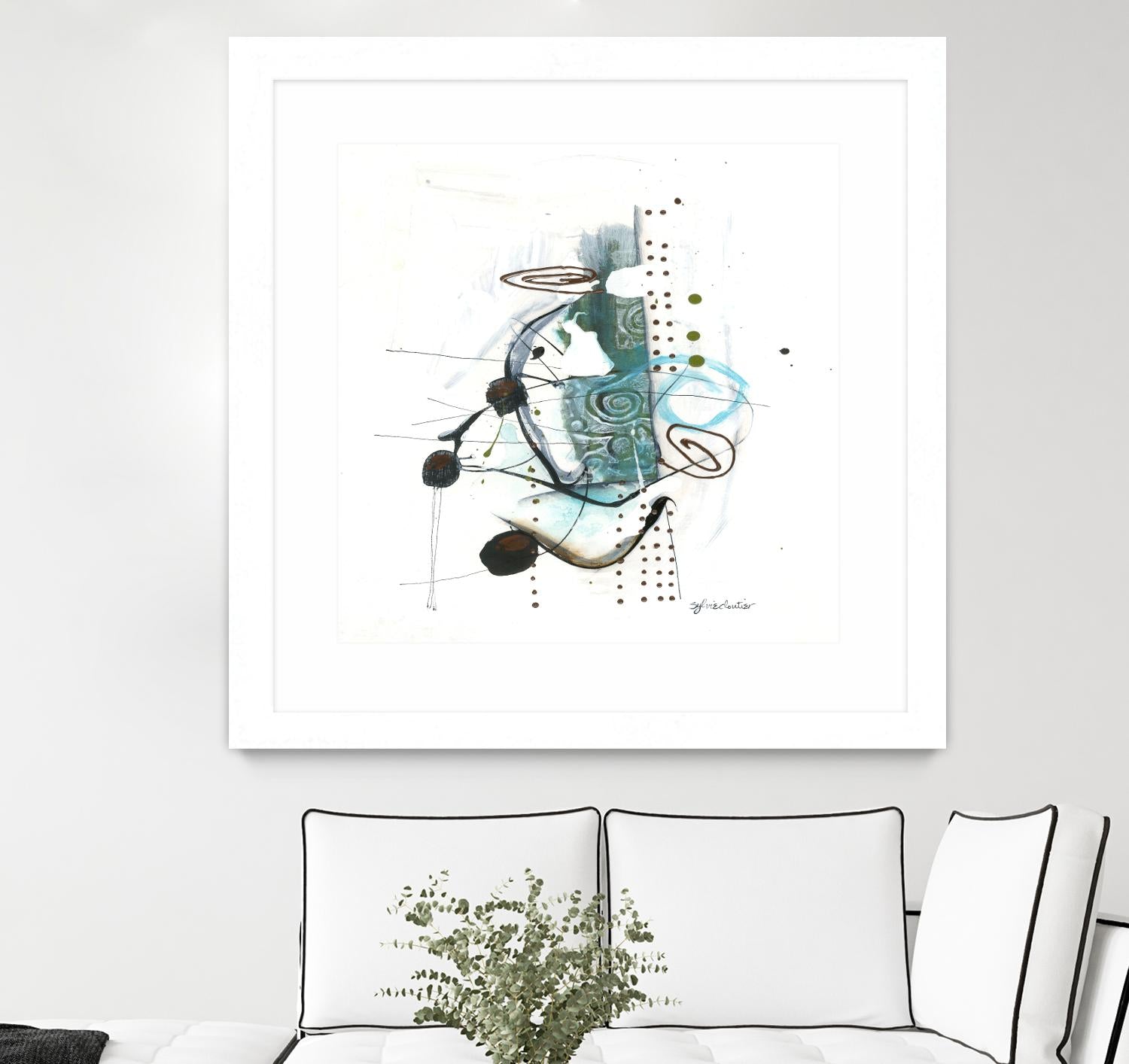 Remplir le paysage I by Sylvie Cloutier on GIANT ART - blue abstract