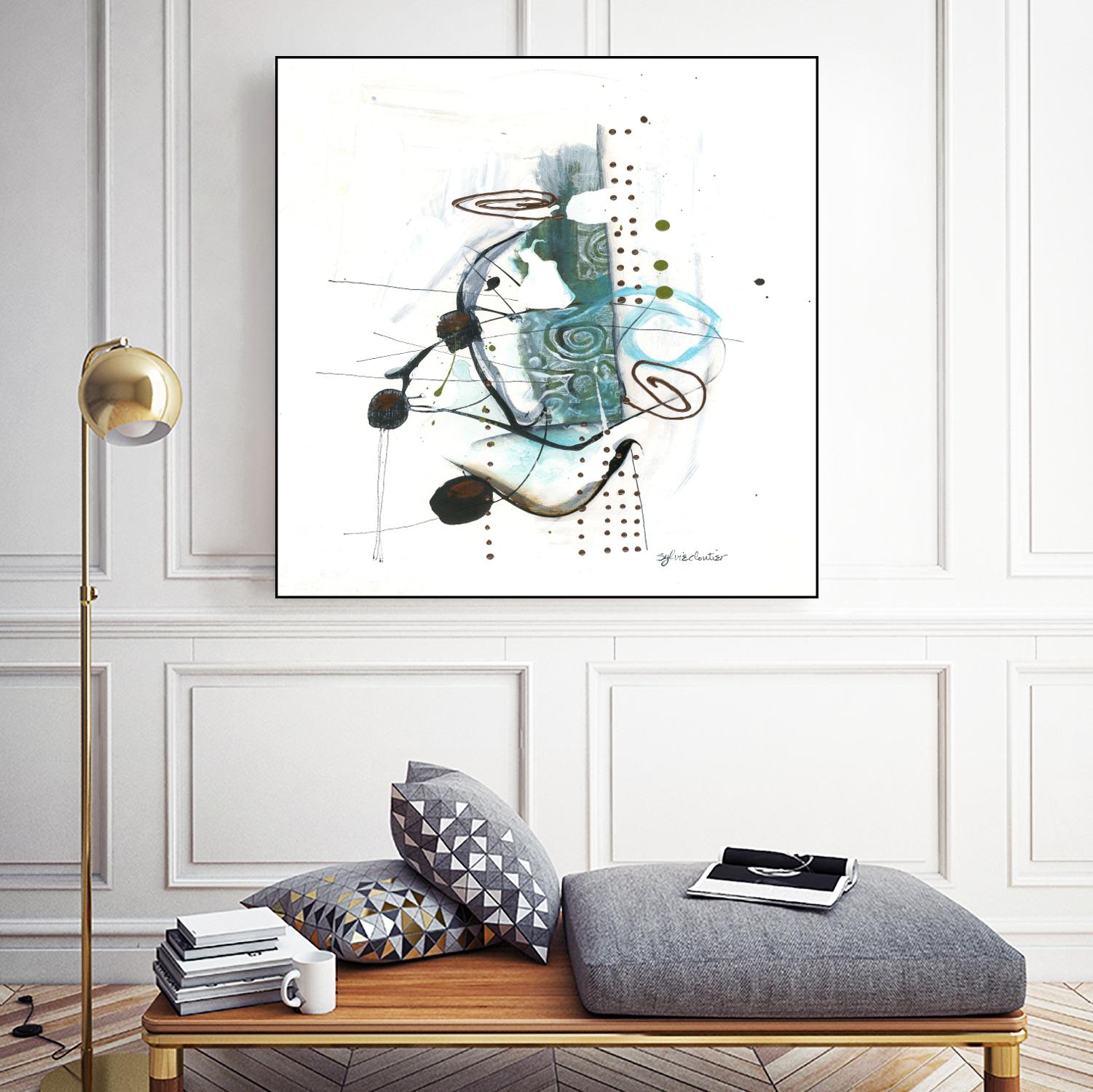 Remplir le paysage I by Sylvie Cloutier on GIANT ART - blue abstract