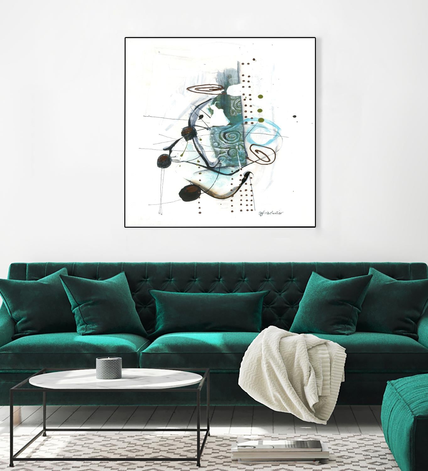 Remplir le paysage I by Sylvie Cloutier on GIANT ART - blue abstract