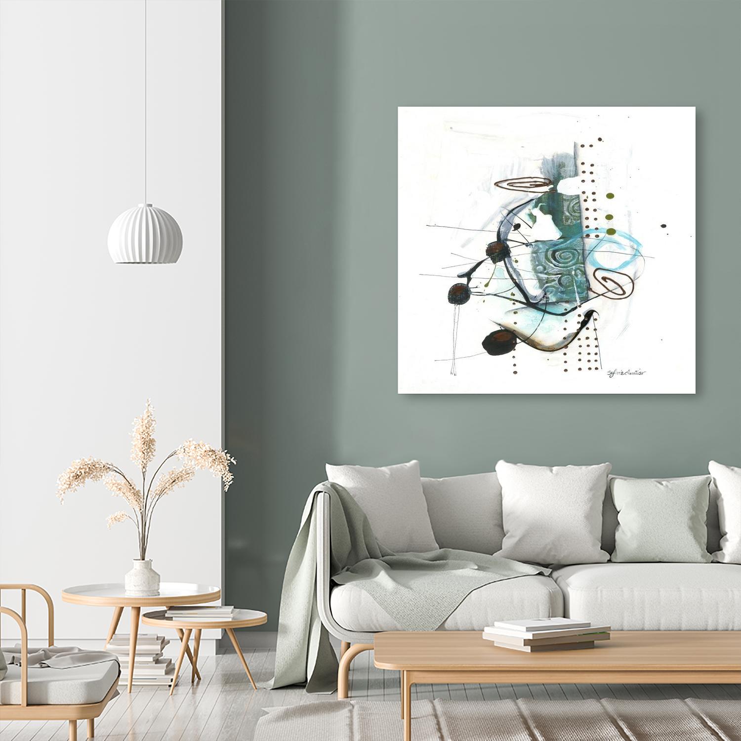 Remplir le paysage I by Sylvie Cloutier on GIANT ART - blue abstract